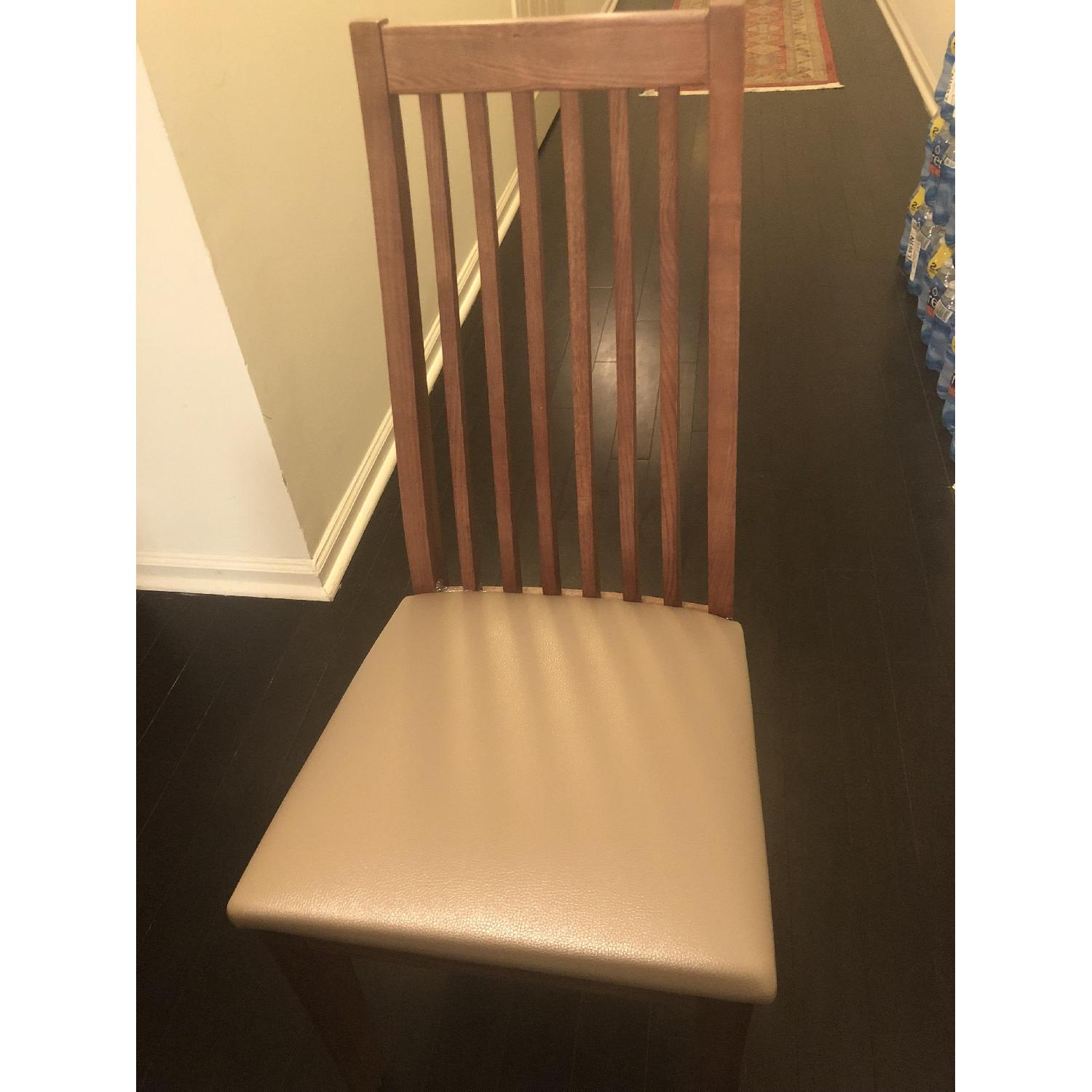 Wood & Glass Expandable Dining Table w/ 4 Chairs - image-2