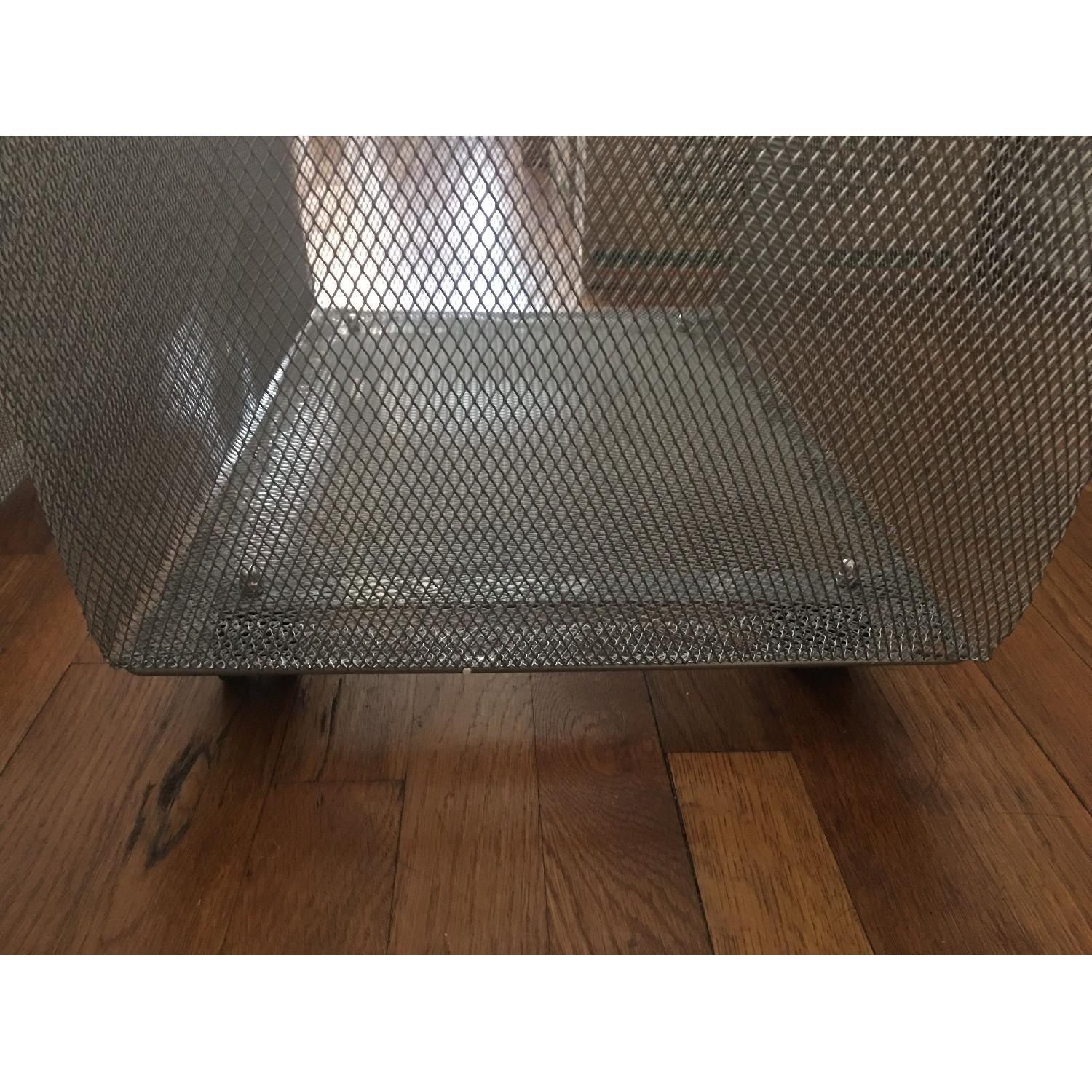 Container Store Silver Mesh Rolling Storage Bins w/ Handles - image-2