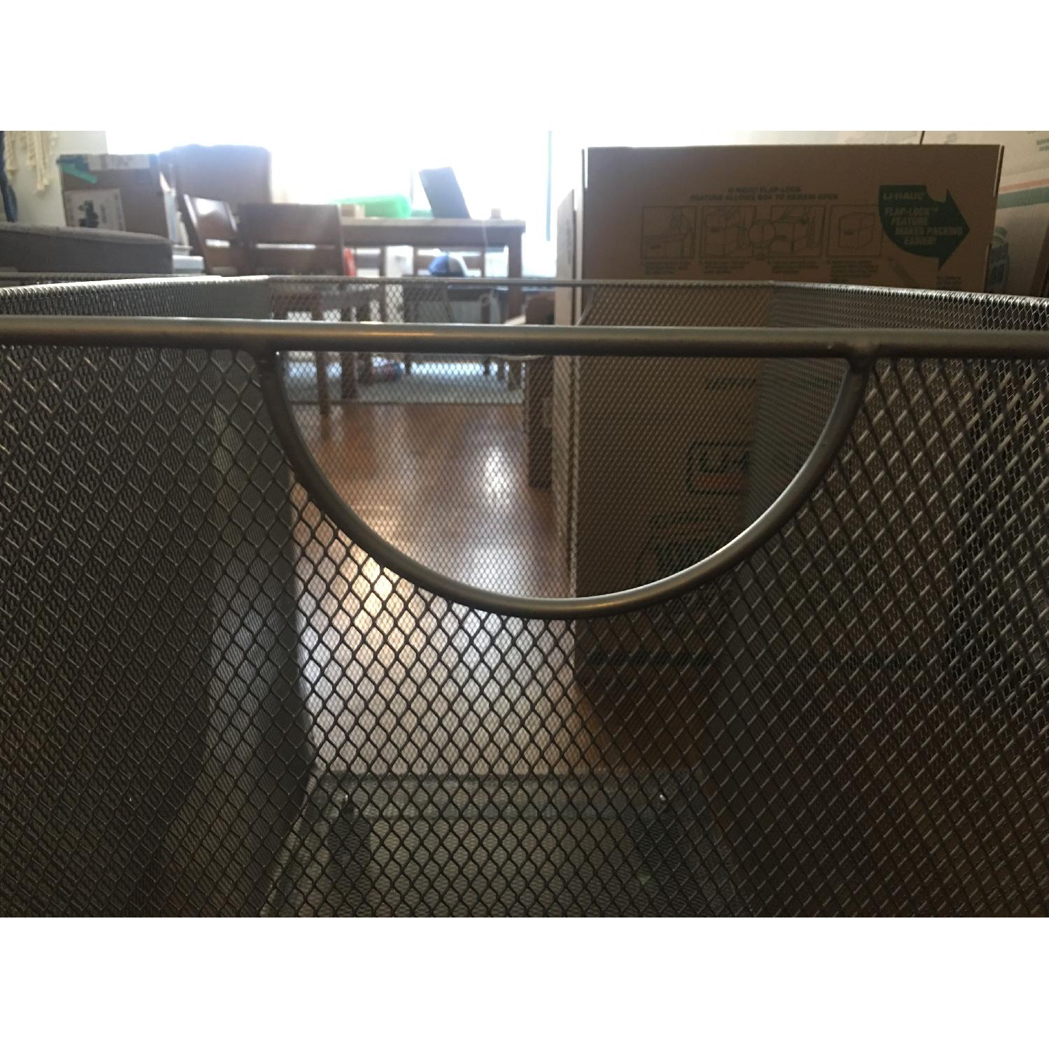 Container Store Silver Mesh Rolling Storage Bins w/ Handles - image-3