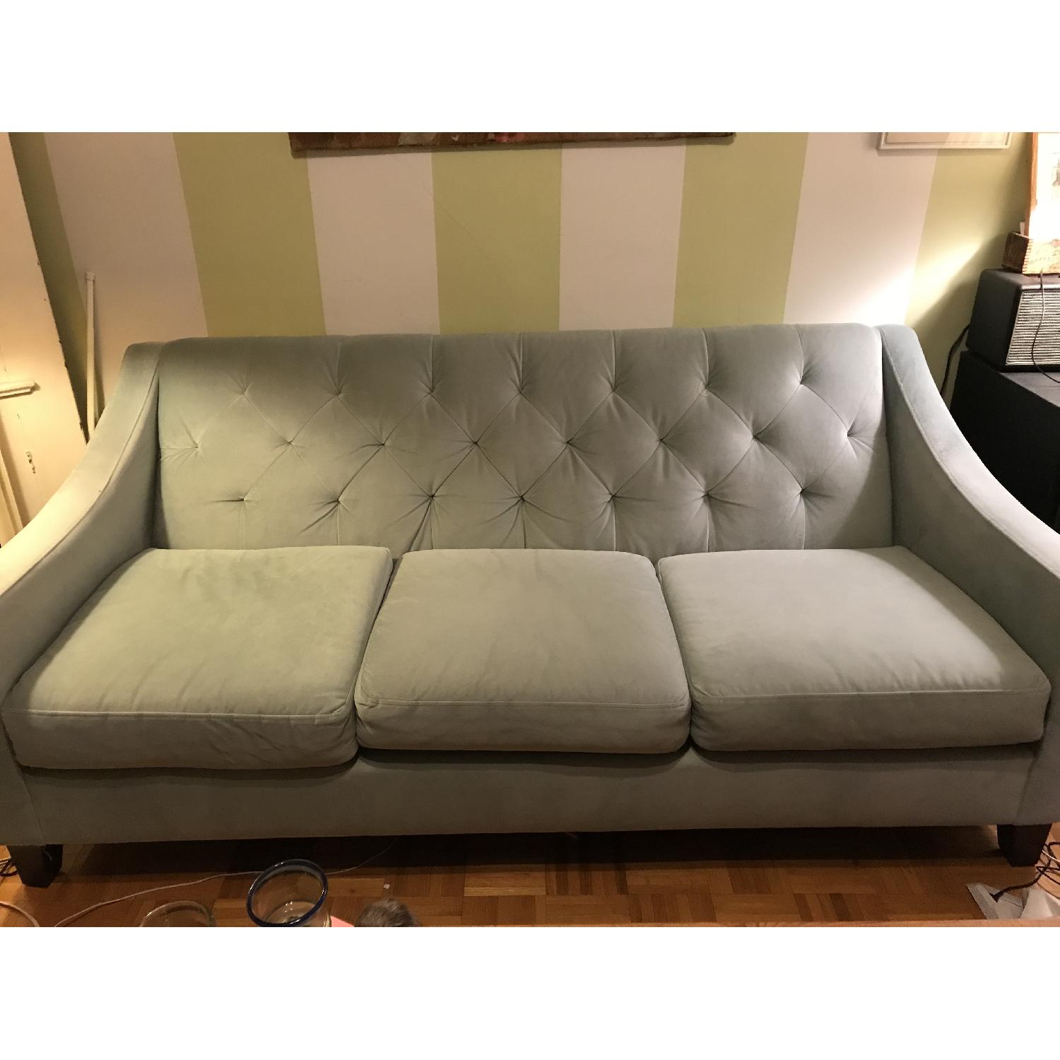 Macy's Chloe Velvet Tufted Sofa AptDeco