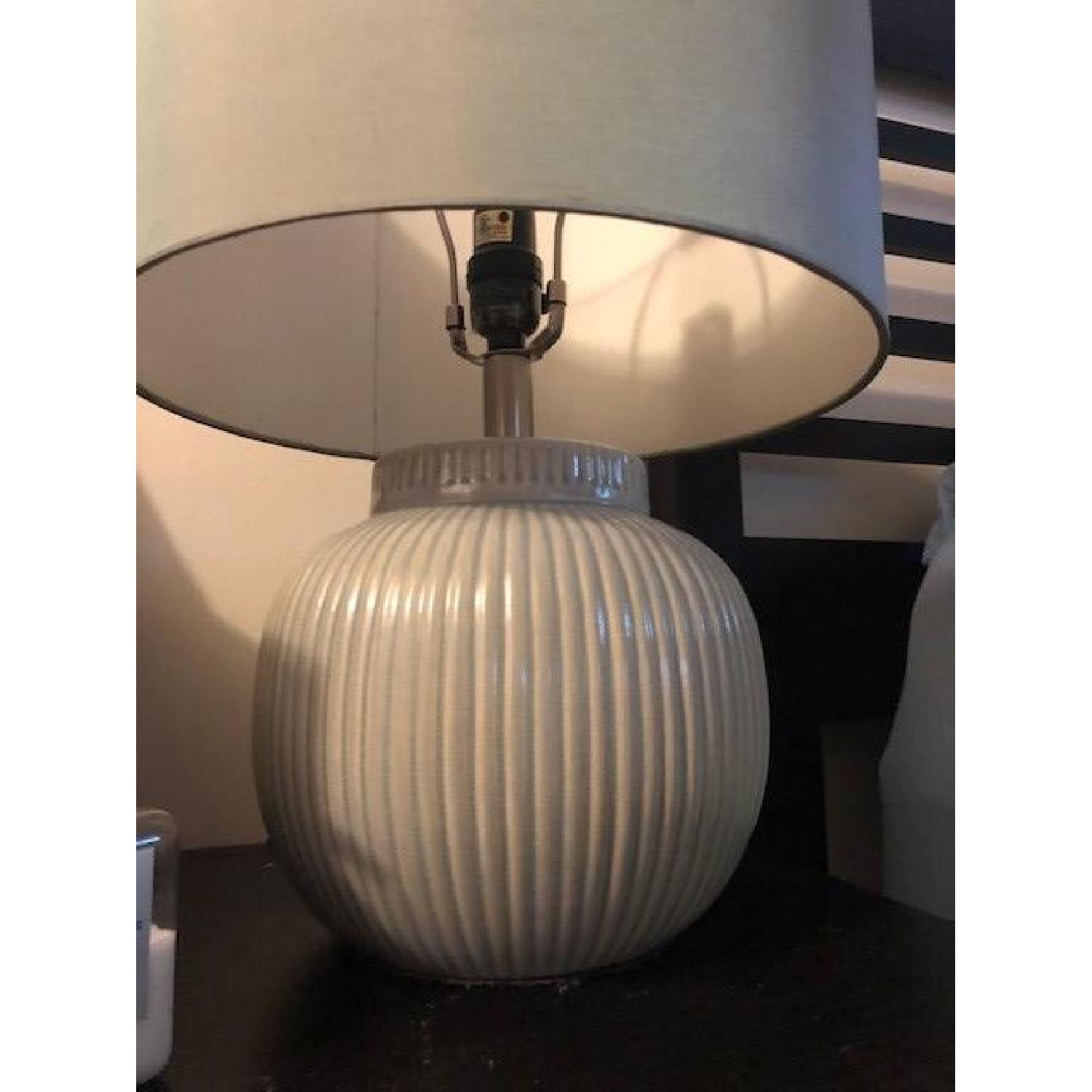 Light Blue/Gray Ceramic Table Lamps AptDeco