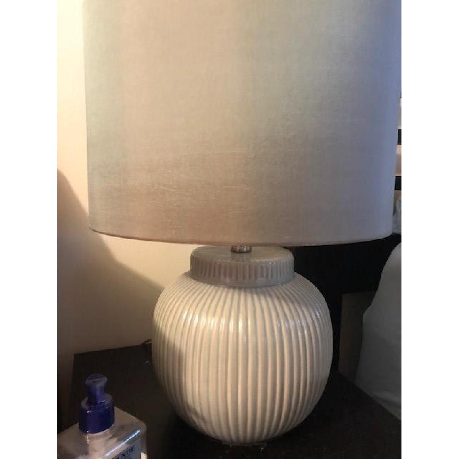 Light Blue/Gray Ceramic Table Lamps AptDeco