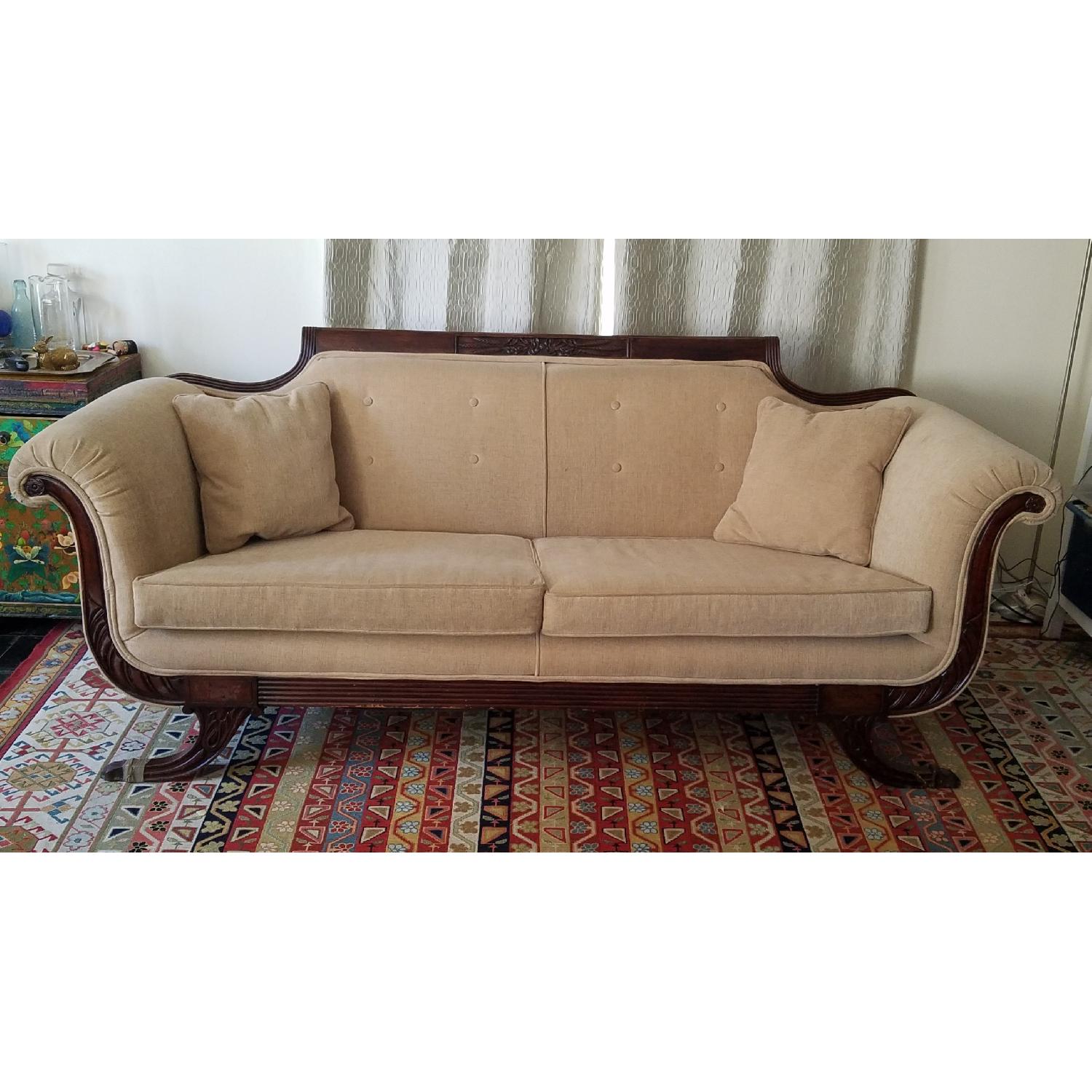 Vintage Duncan Phyfe-Style Sofa - image-1
