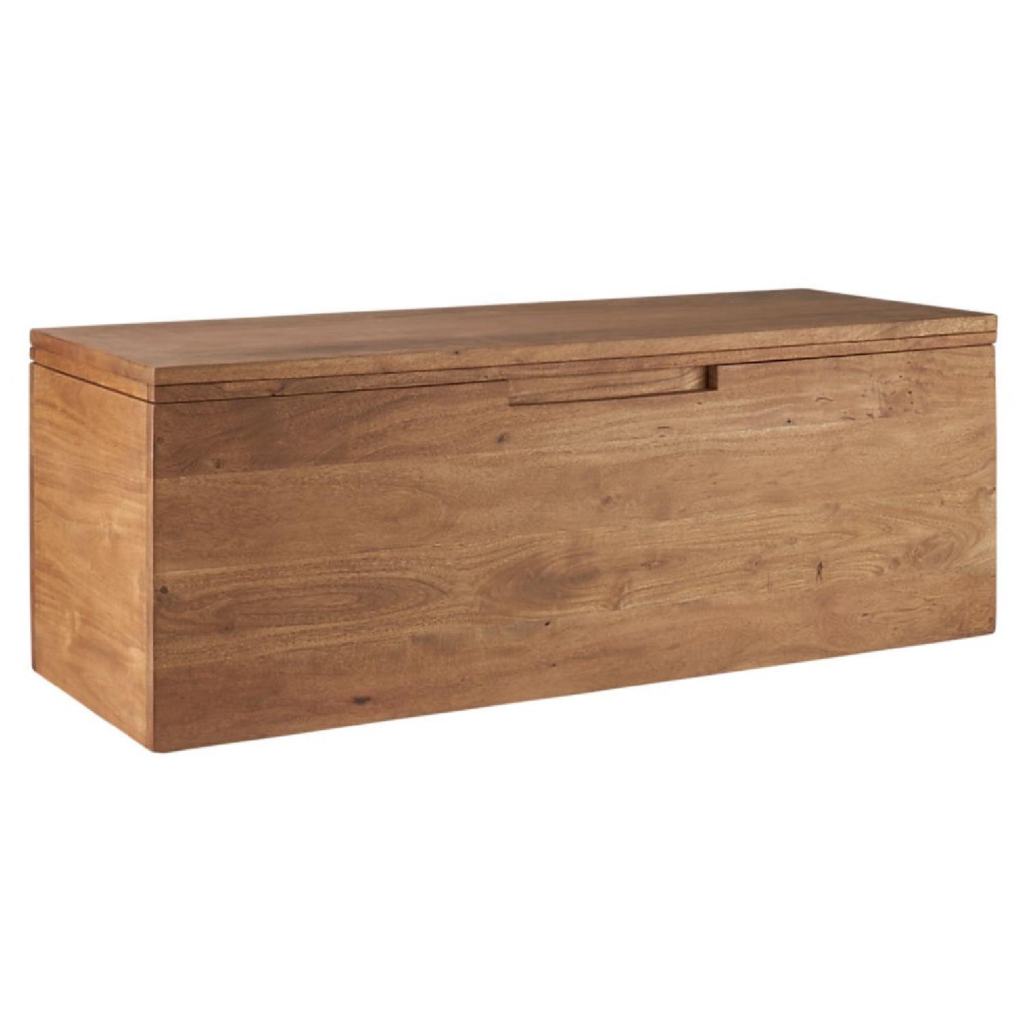 CB2 Acacia Storage Bench AptDeco
