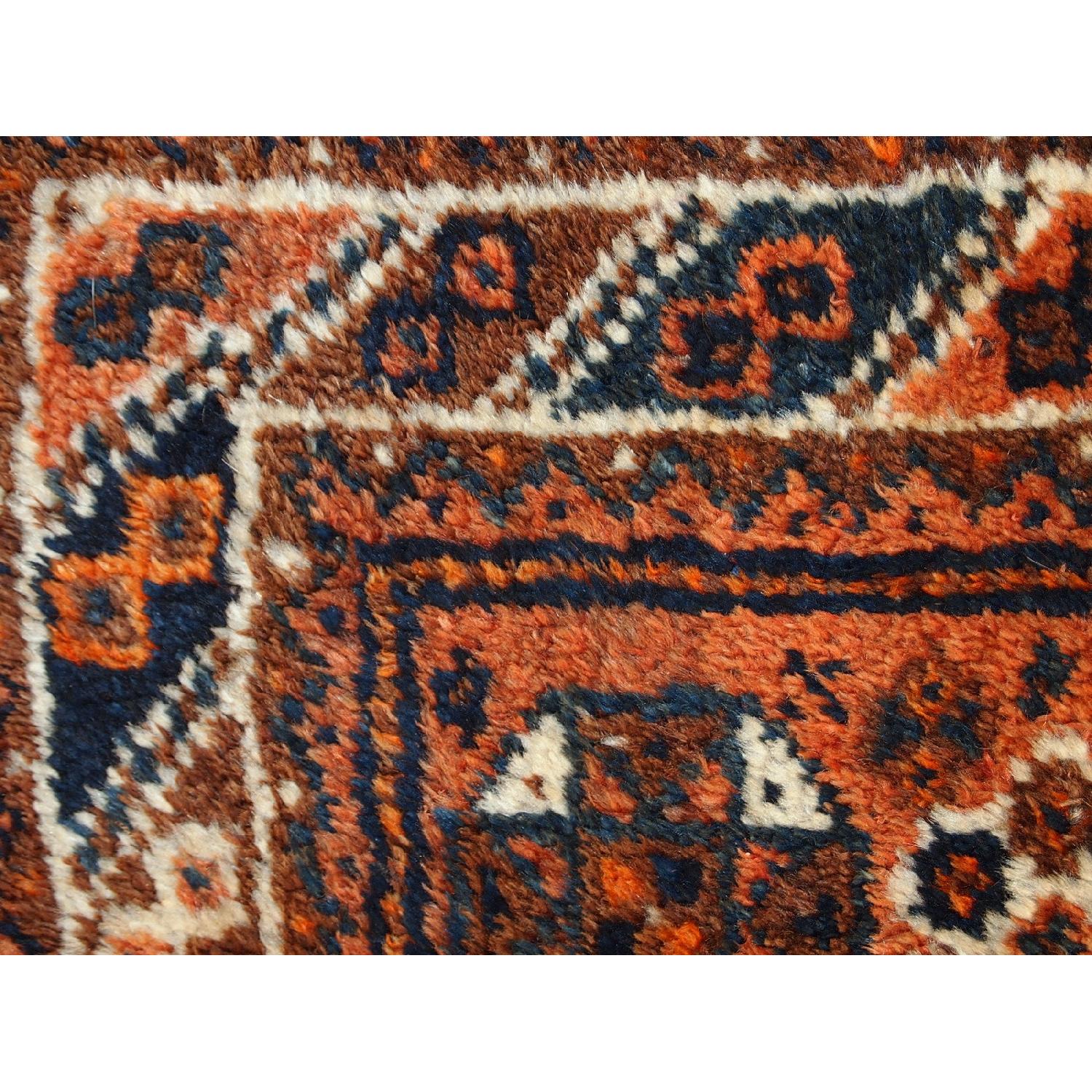 Antique Handmade Collectible Persian Shiraz Bag Face Rug - image-2