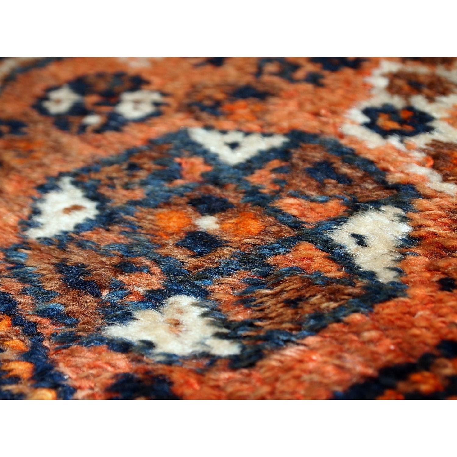 Antique Handmade Collectible Persian Shiraz Bag Face Rug - image-5