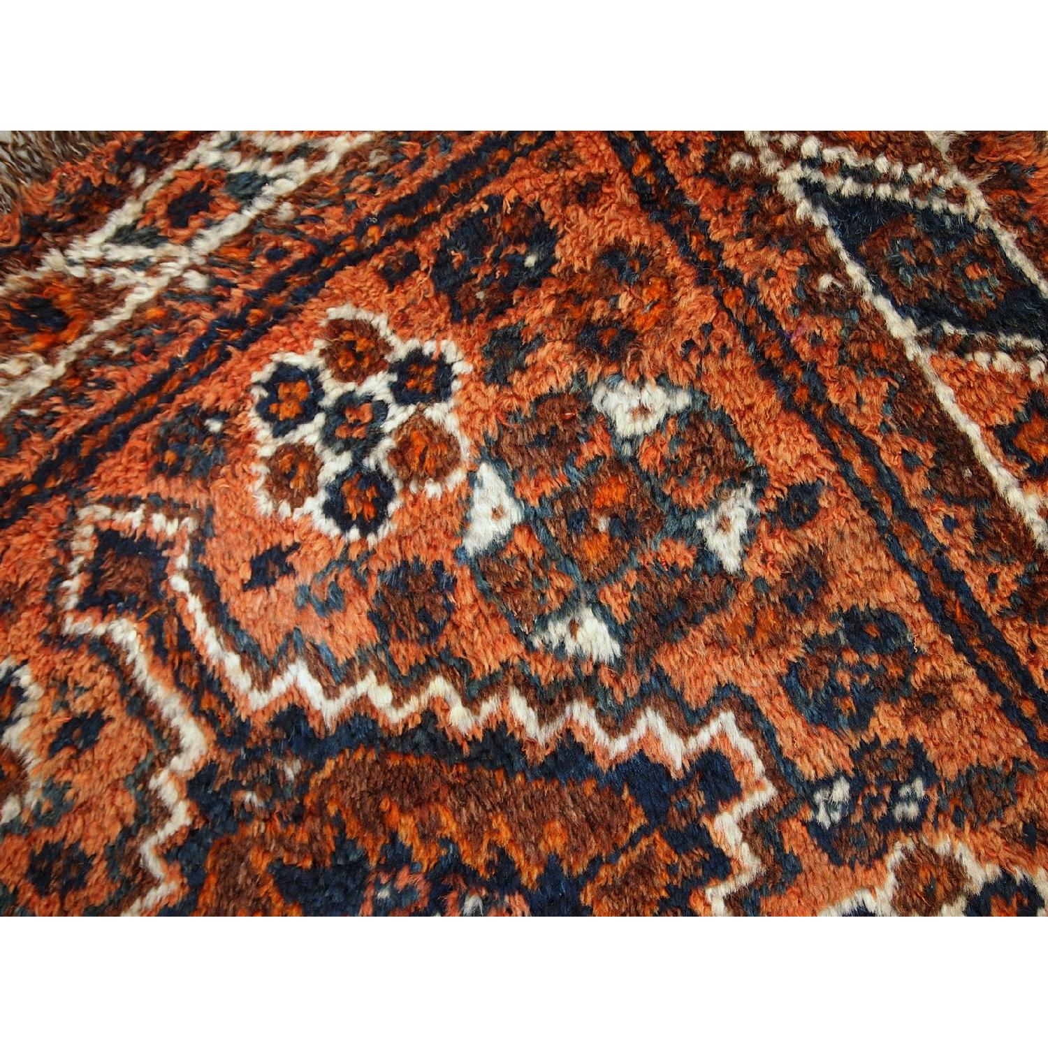 Antique Handmade Collectible Persian Shiraz Bag Face Rug - image-9