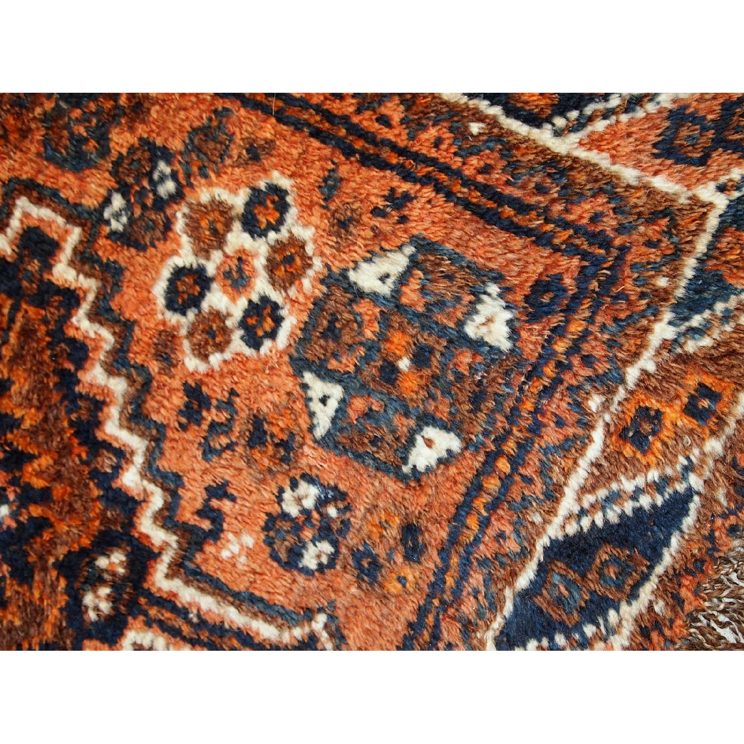 Antique Handmade Collectible Persian Shiraz Bag Face Rug - image-10