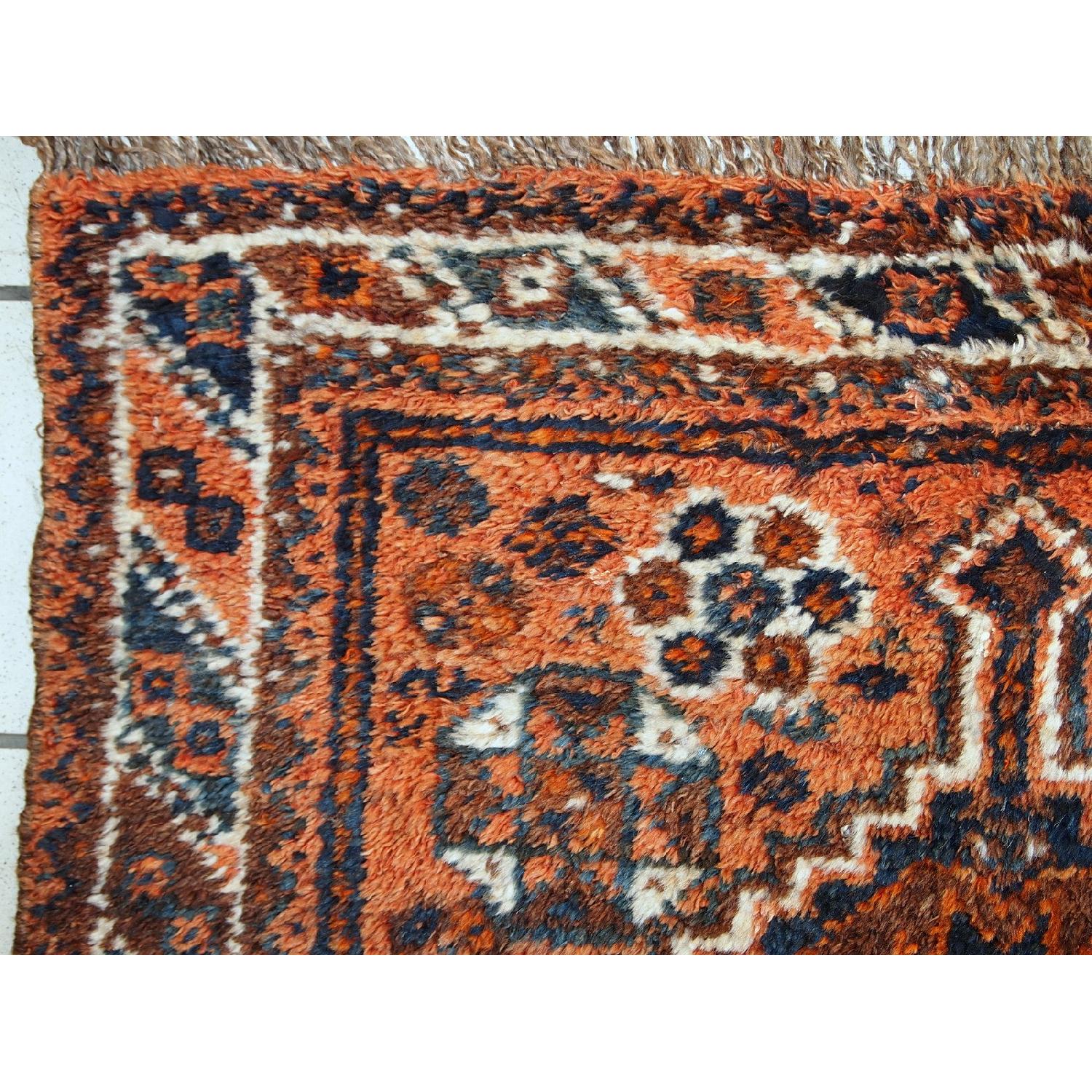 Antique Handmade Collectible Persian Shiraz Bag Face Rug - image-11