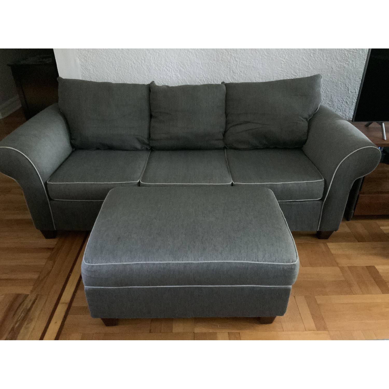 Bob's Ashton Sofa & Storage Ottoman AptDeco