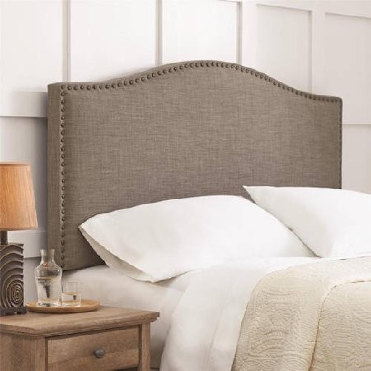Gray Studded Full Size Headboard - image-1