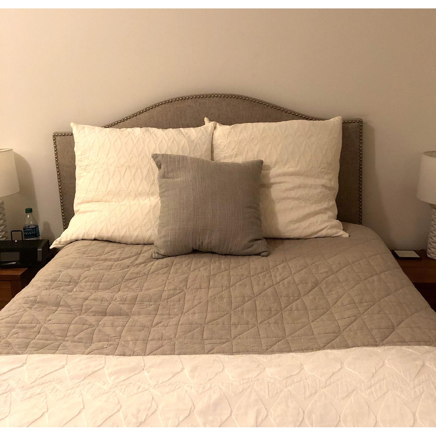 Gray Studded Full Size Headboard - image-2