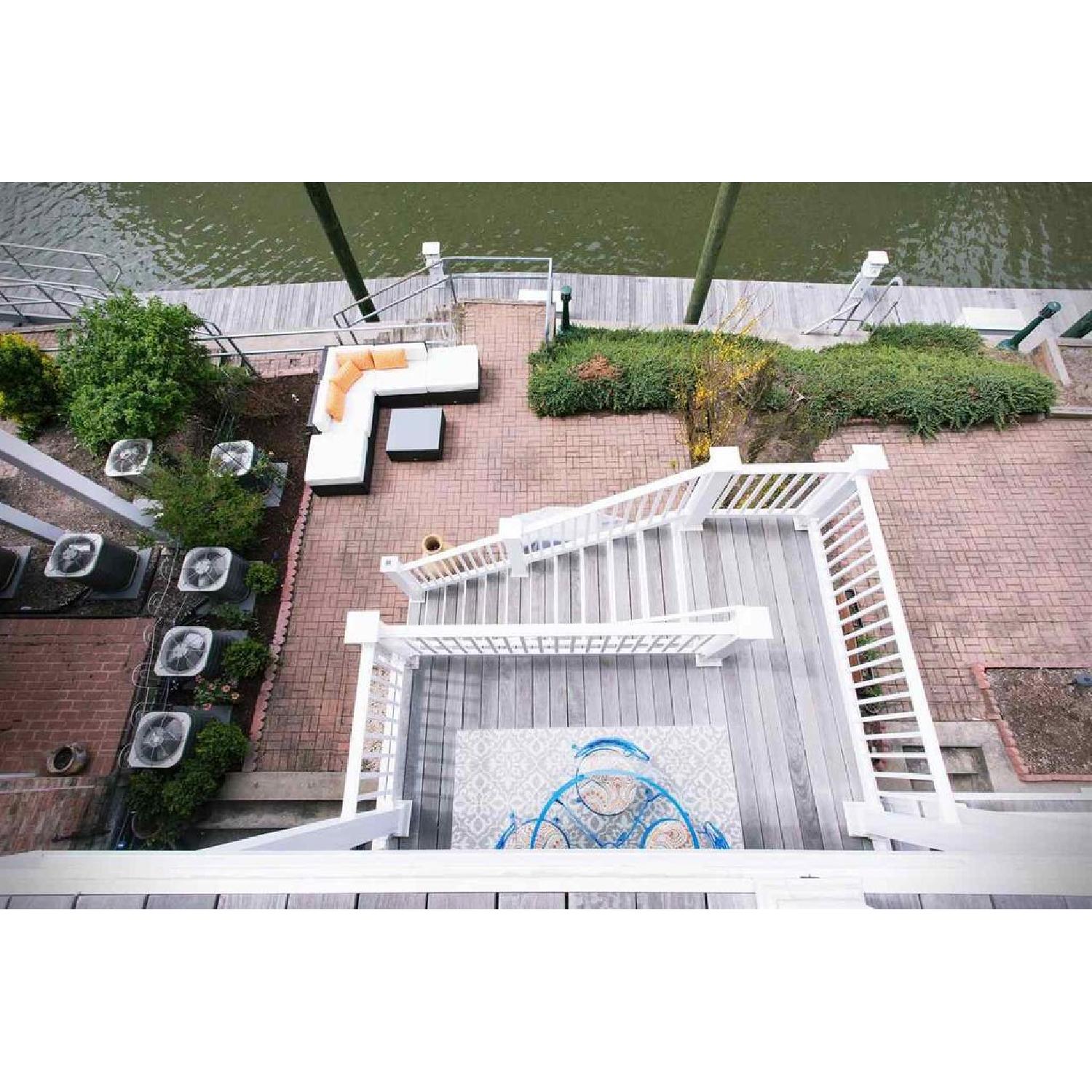 Vintage Glass Top Wrought Iron Table w/ 4 Chairs - image-2