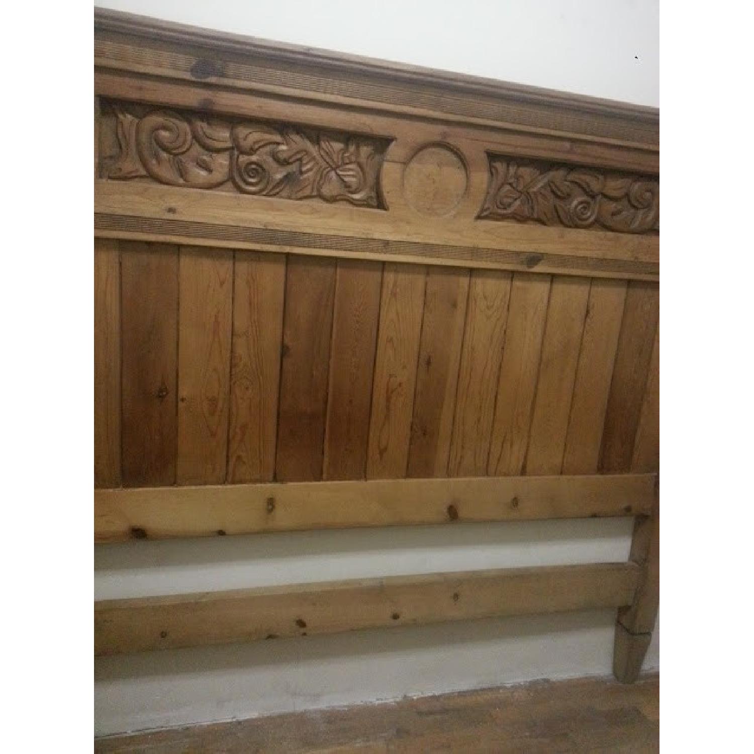 Mexican Carved Wood Headboard - image-2