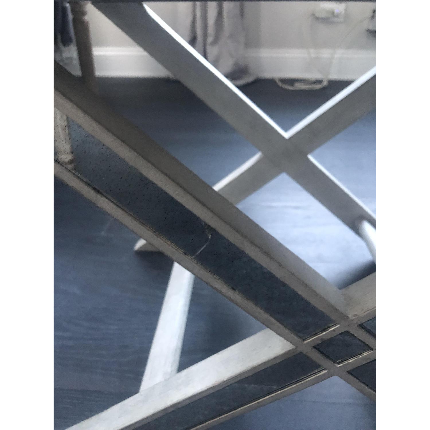 Restoration Hardware Delaney Mirrored Stool in Vintage Grey - image-4