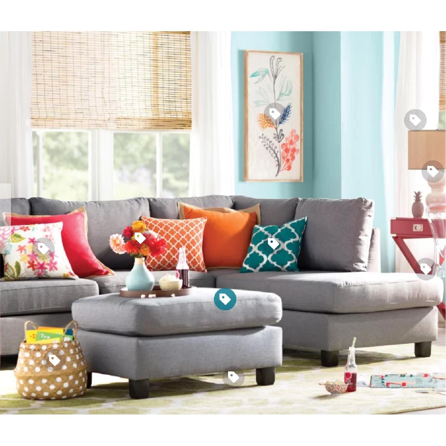 Hemphill Reversible Sectional Sofa & Ottoman - image-1