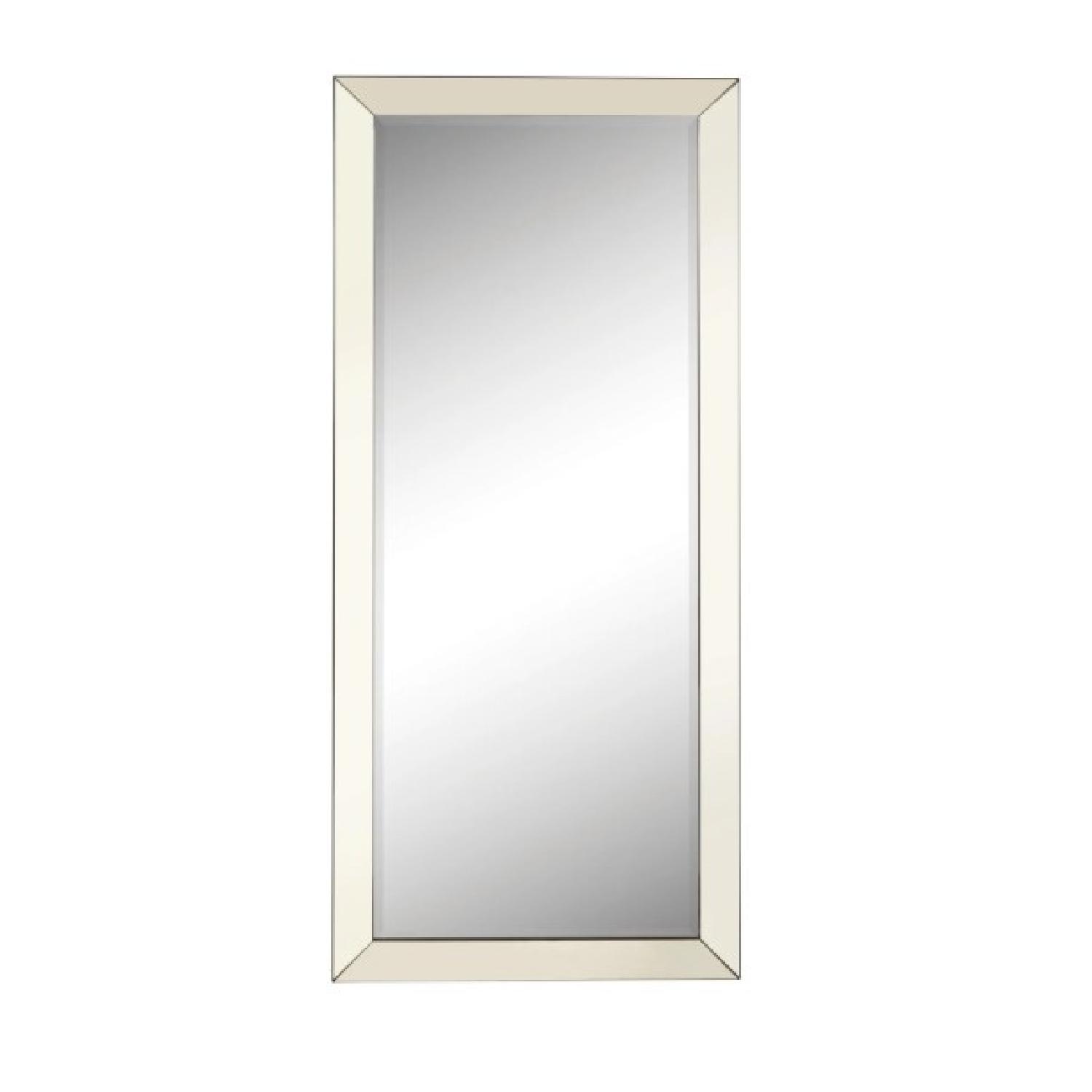 Large Standing Wall Mirror w/ Beveled Frame AptDeco