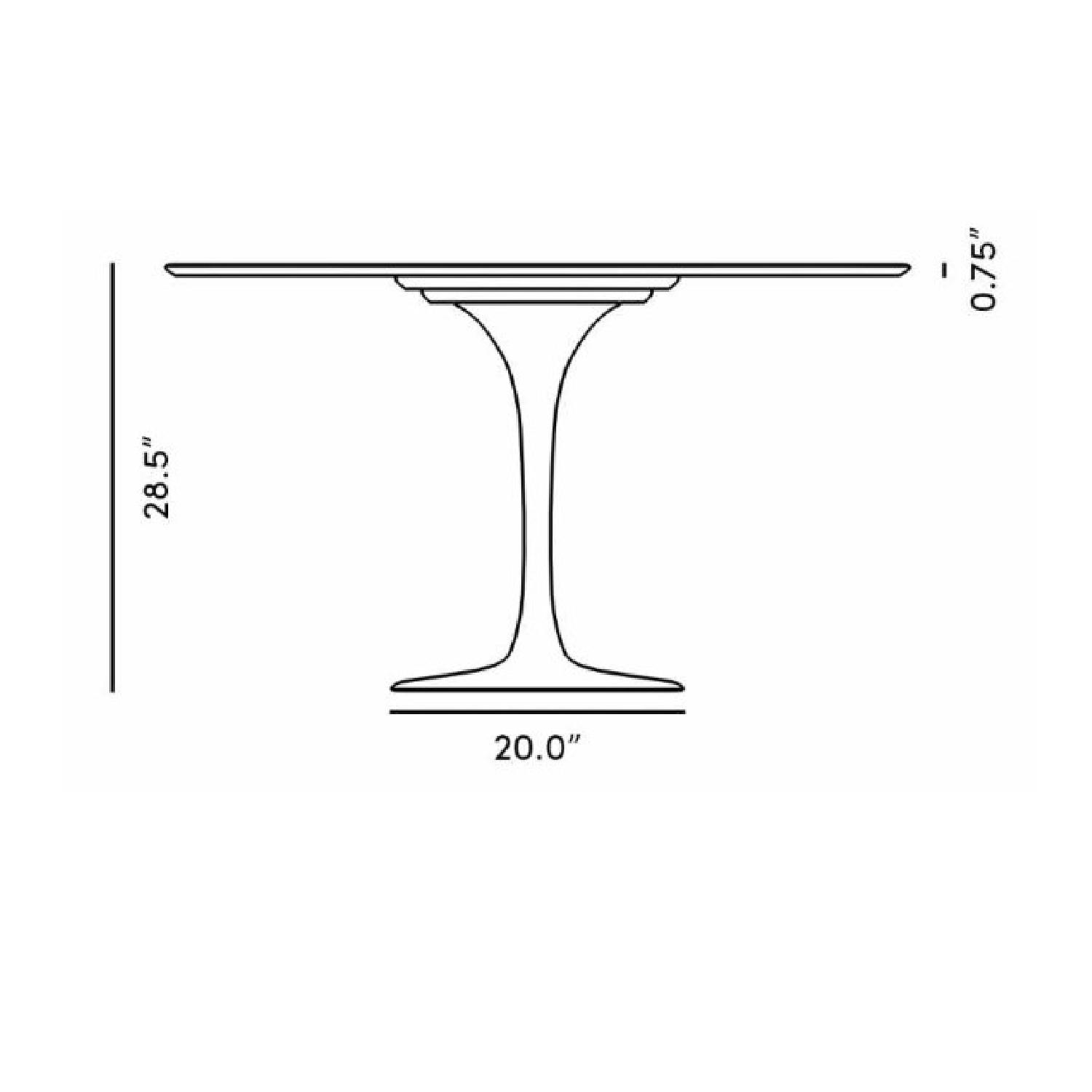Rove Concepts White Carrara Marble Round Tulip Table - image-7