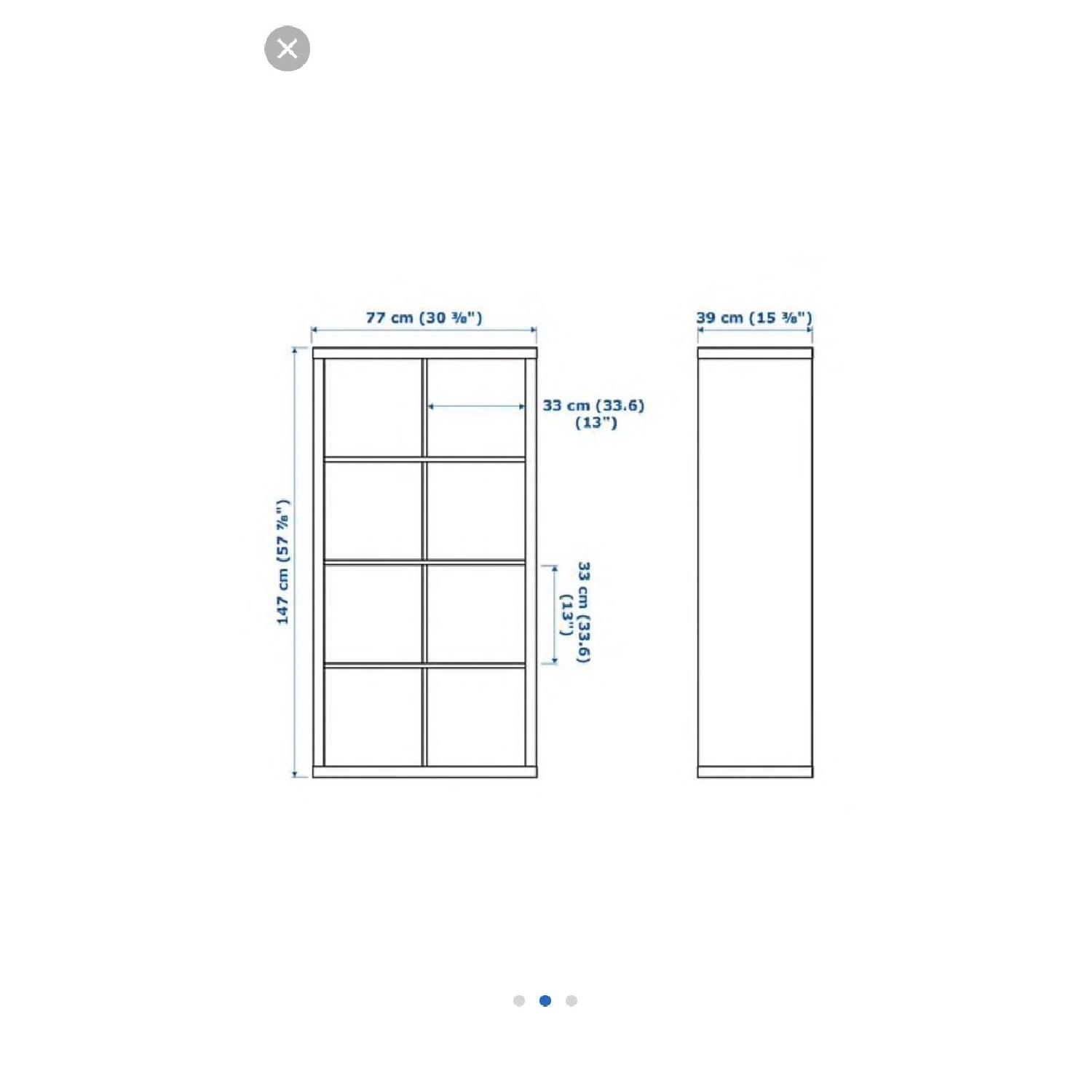 White Gloss Lacquer 8 Cube Rolling Bookcase - image-2