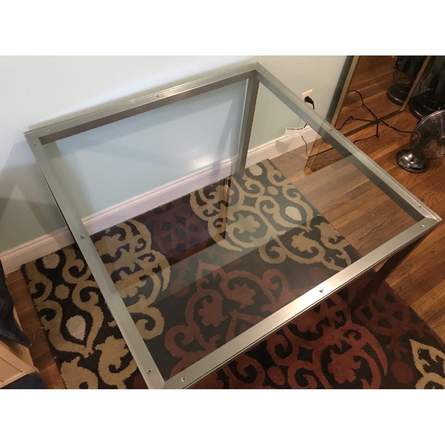 Room & Board Portica Glass & Stainless Steel Table - image-4