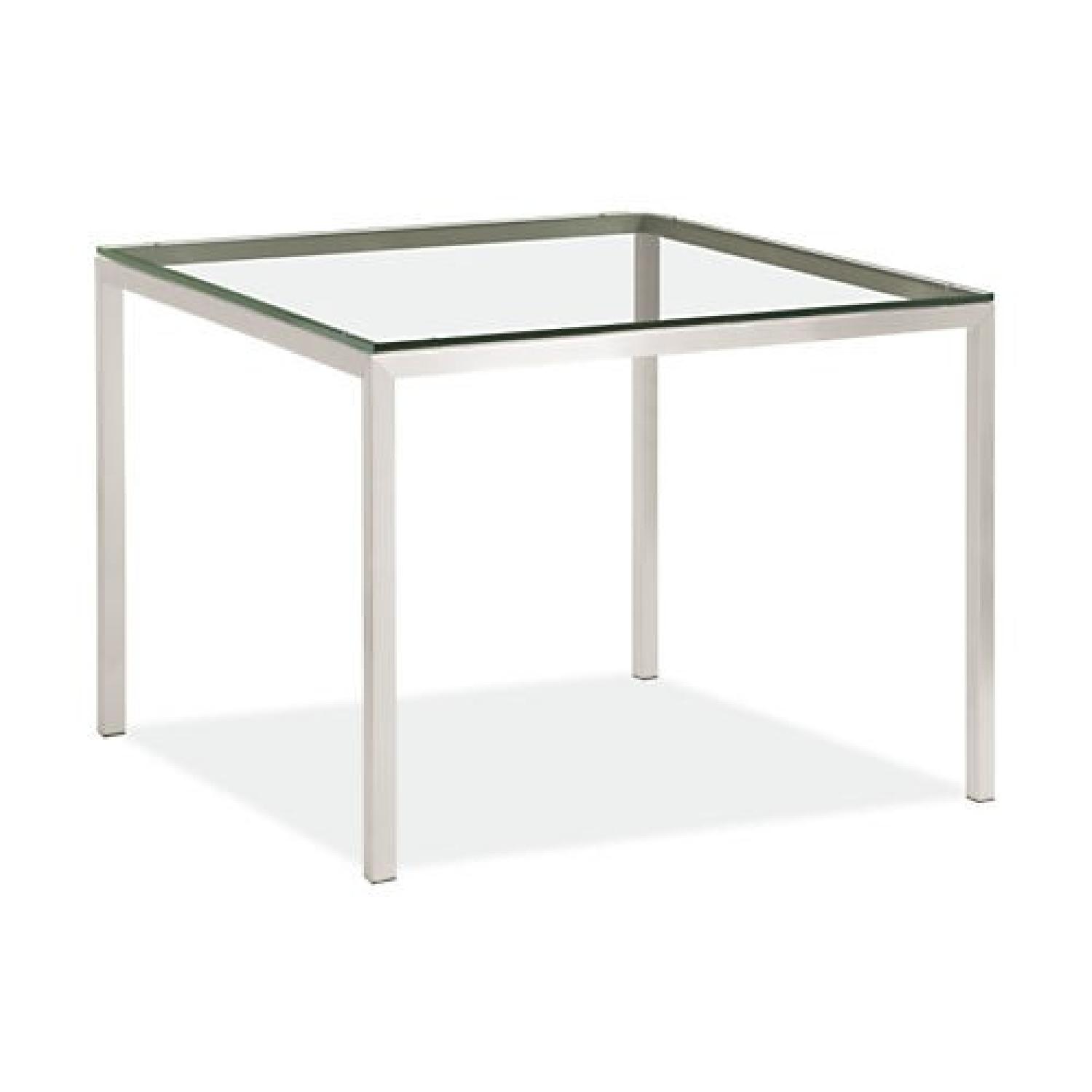 Room & Board Portica Glass & Stainless Steel Table - image-0