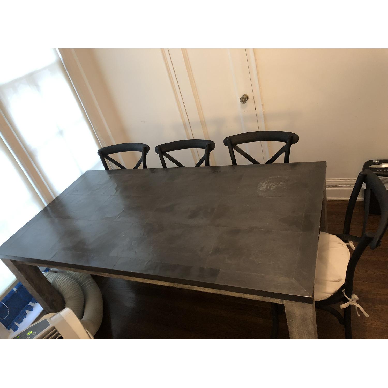 Restoration Hardware Railroad Tie Parsons Dining Table - image-2
