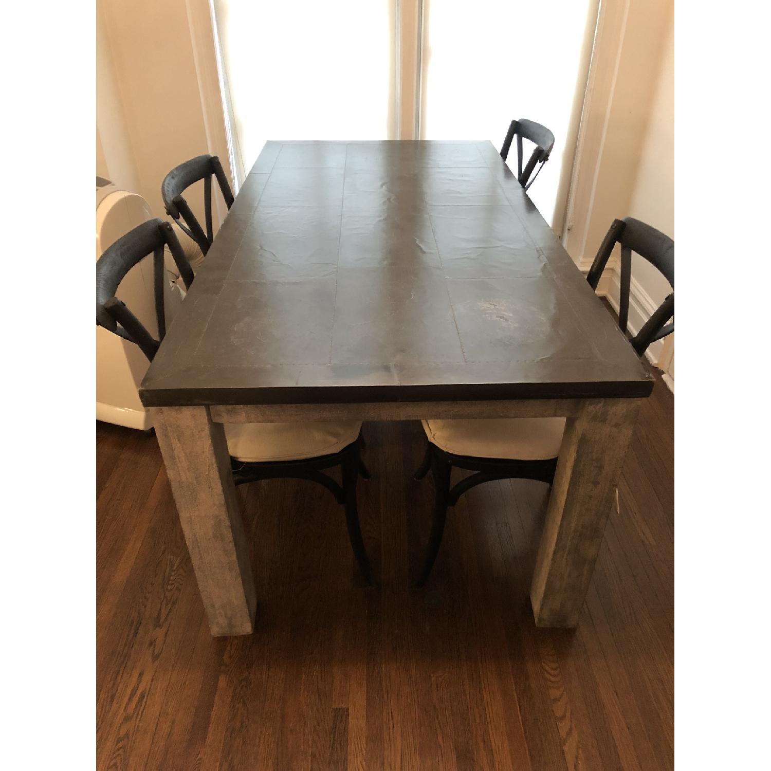 Restoration Hardware Railroad Tie Parsons Dining Table - image-7