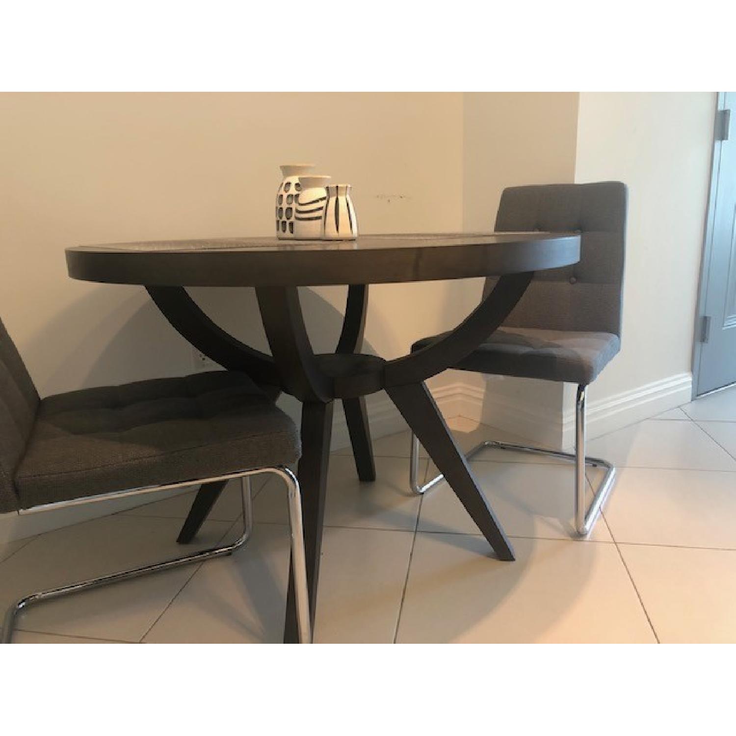 West Elm Arc Base Pedestal Dining Table w/ 2 Chairs AptDeco