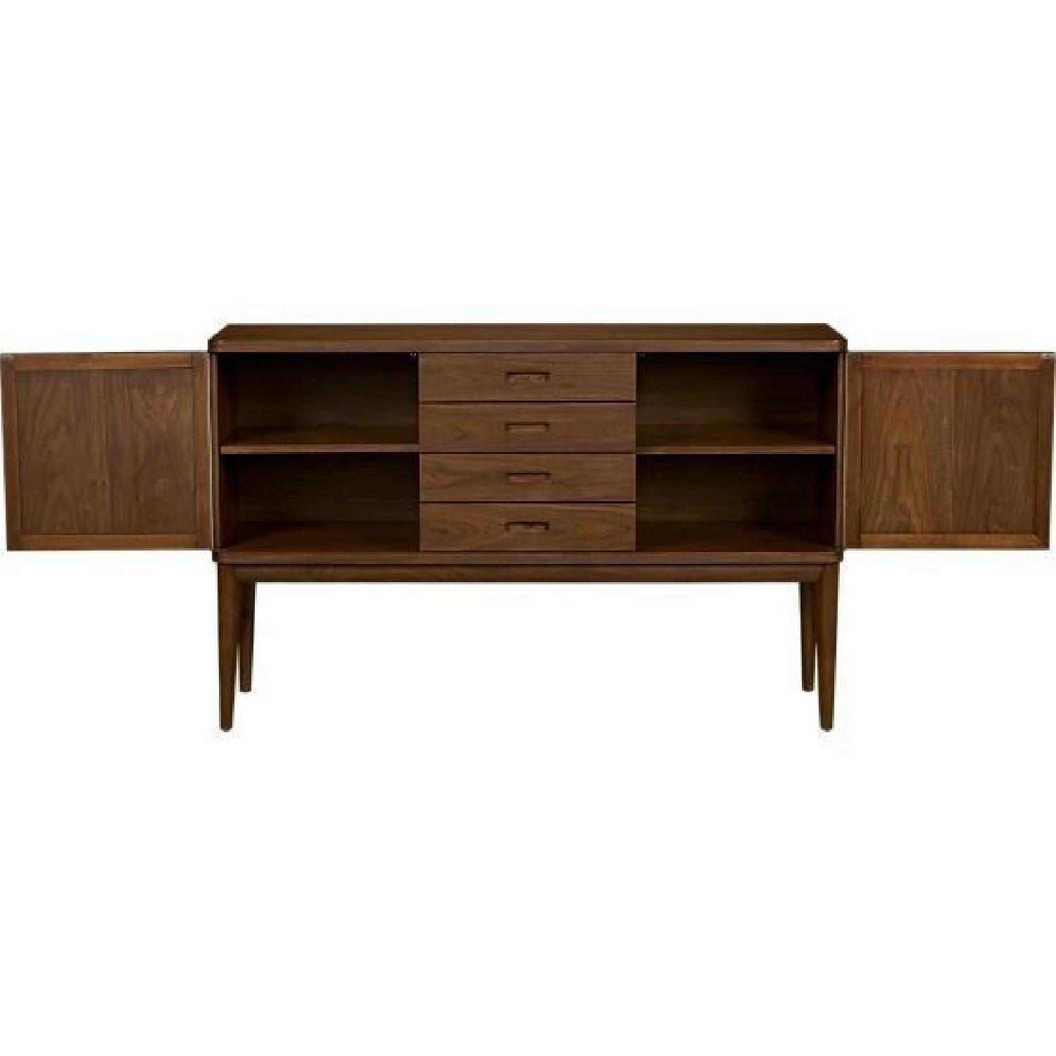 Crate & Barrel Mid Century Walnut Buffet/Credenza - image-3
