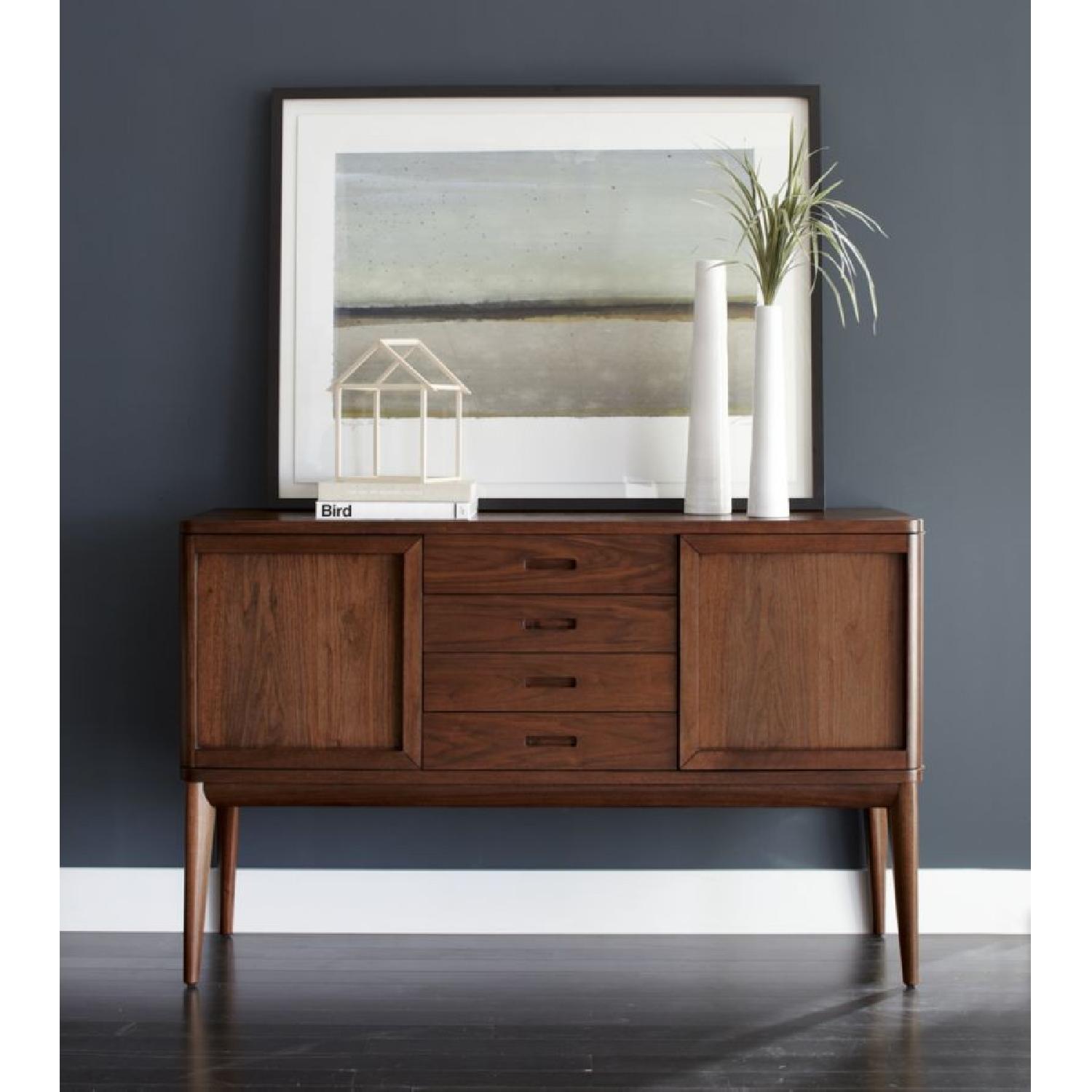 Crate & Barrel Mid Century Walnut Buffet/Credenza - image-4