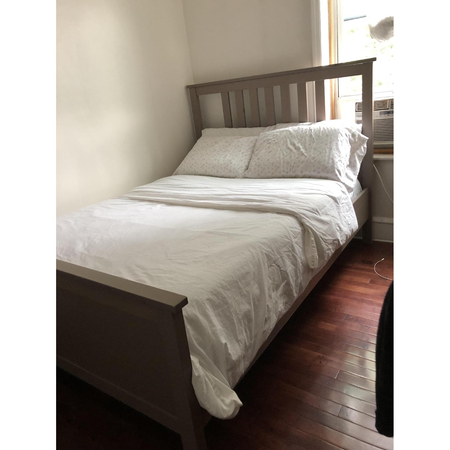 Ikea Hemnes Full Bed Frame in Grey AptDeco