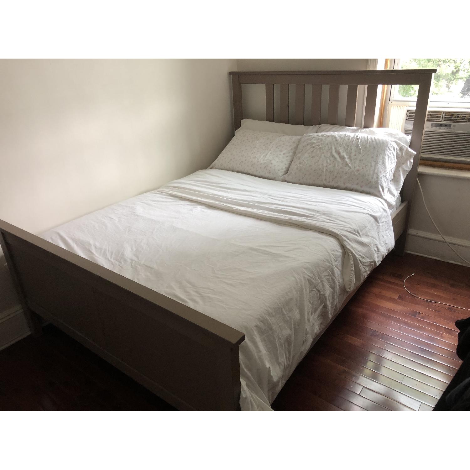 Ikea Hemnes Full Bed Frame in Grey AptDeco