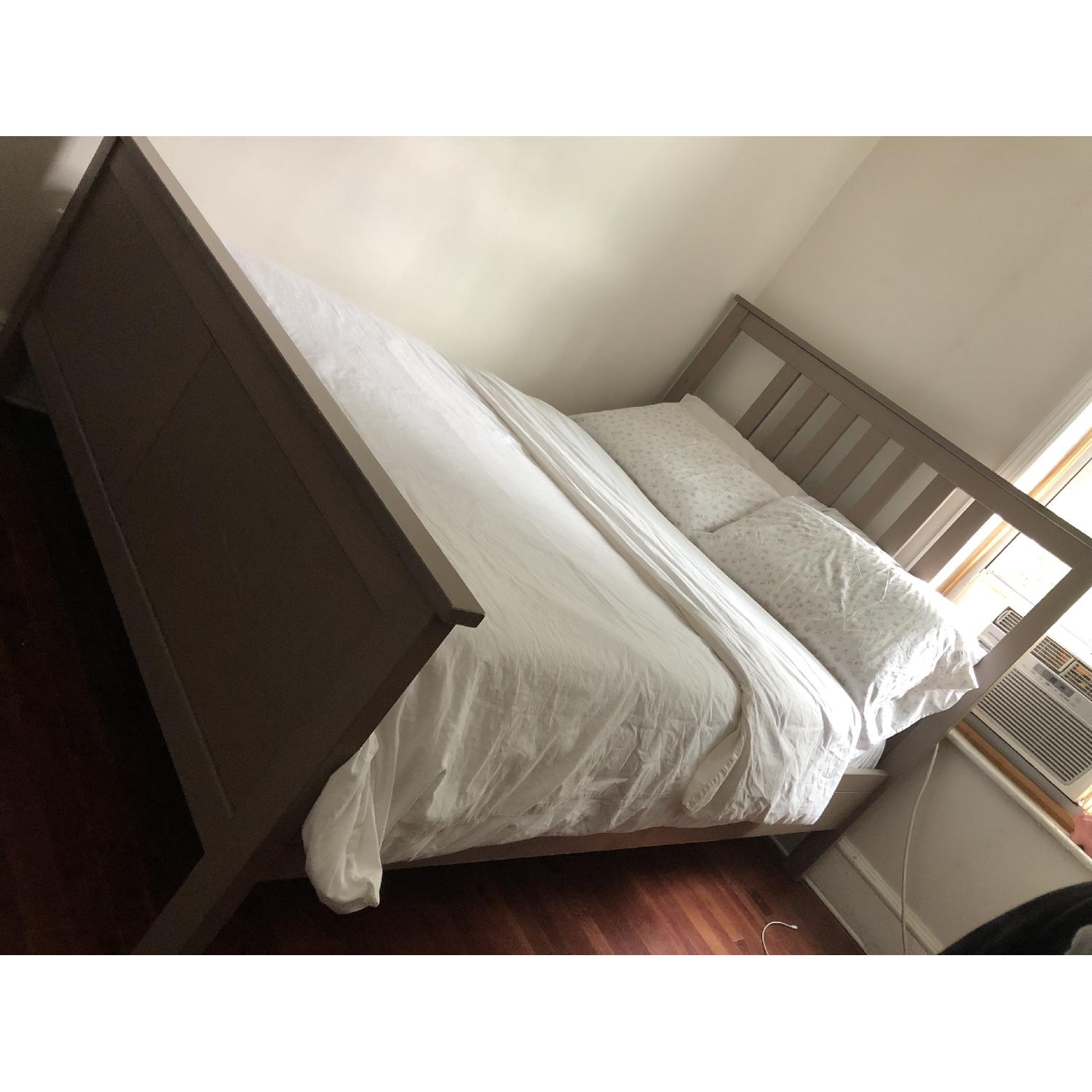 Ikea Hemnes Full Bed Frame in Grey AptDeco
