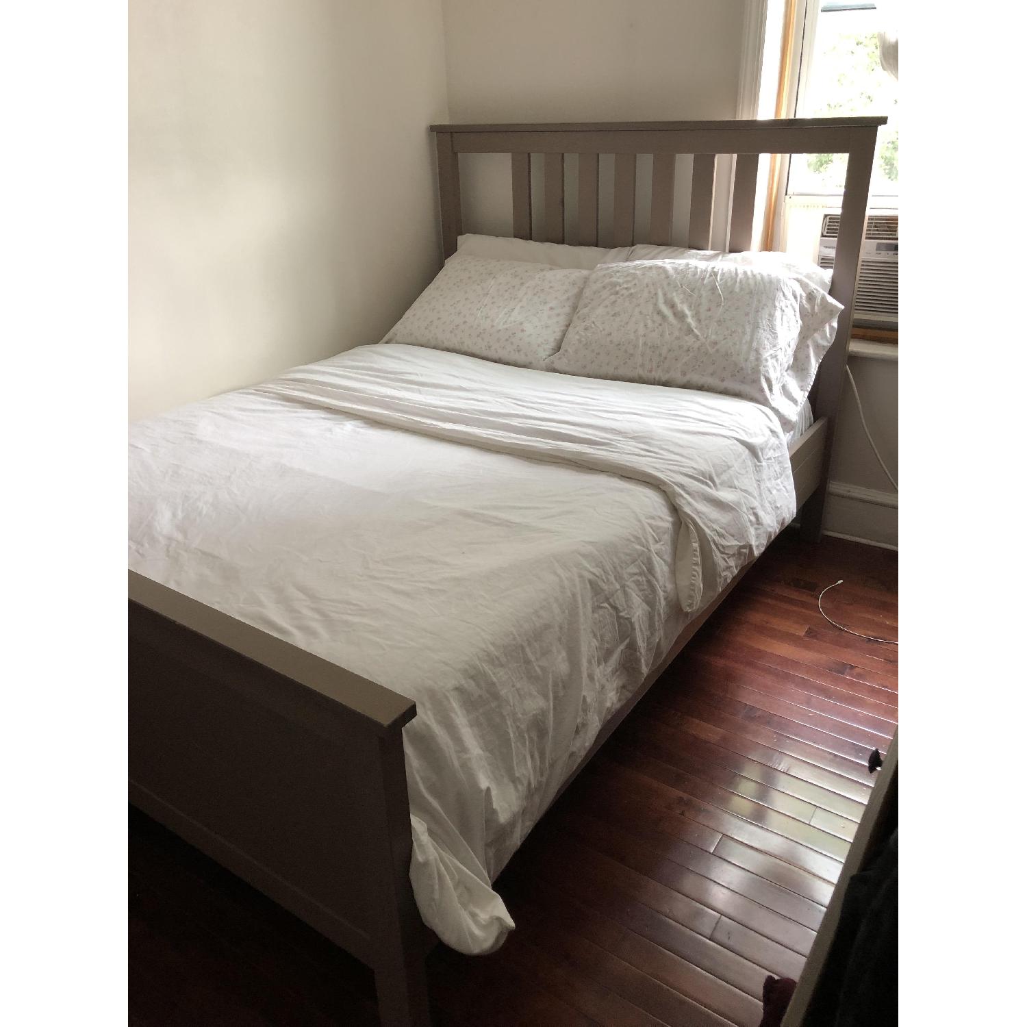 Ikea Hemnes Full Bed Frame in Grey AptDeco