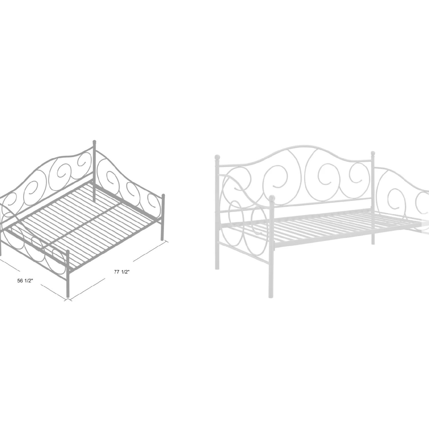 Andover Mills Mikayla White Metal Full Daybed AptDeco