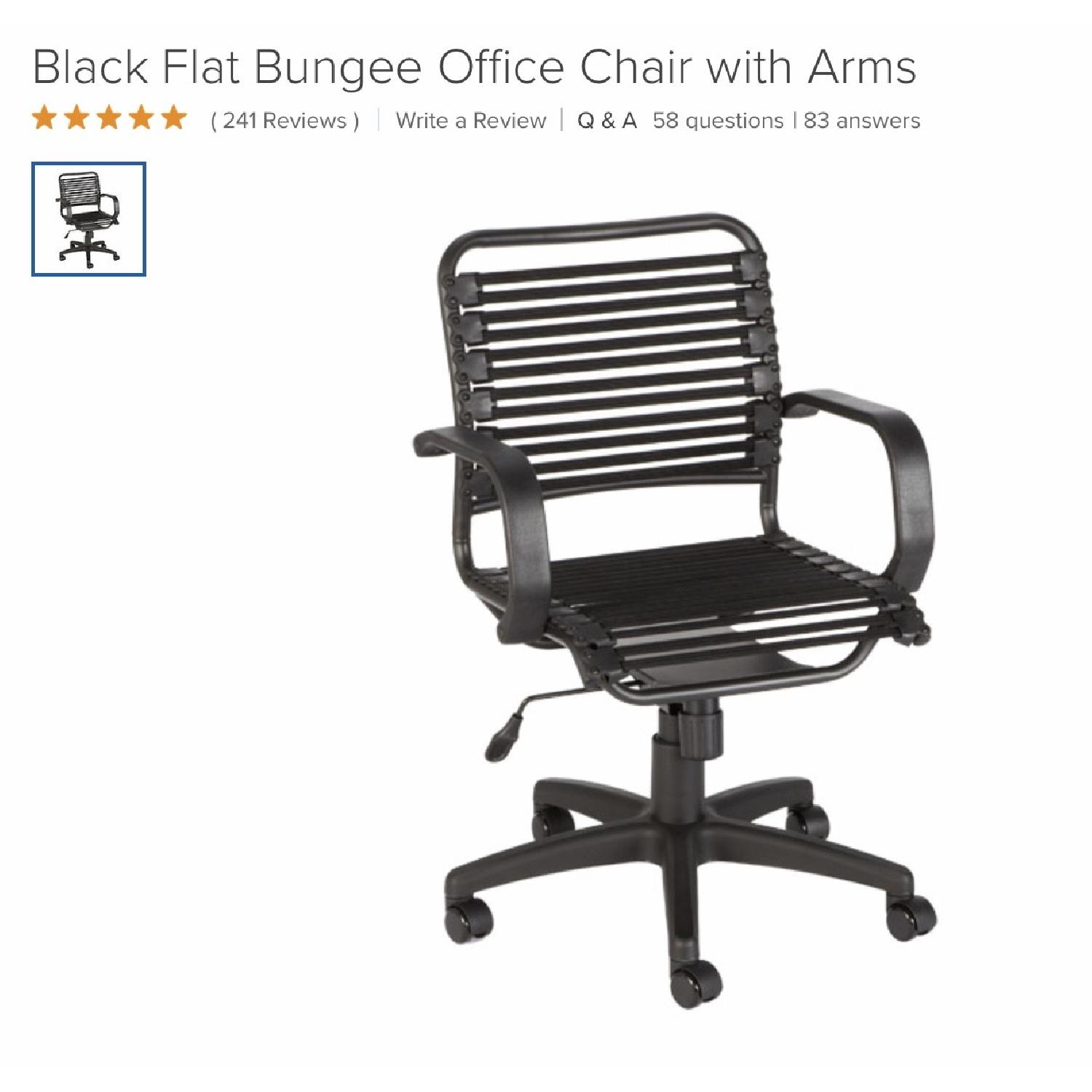 Container Store Black Modern Desk/Office Chair w/ Arms - image-1