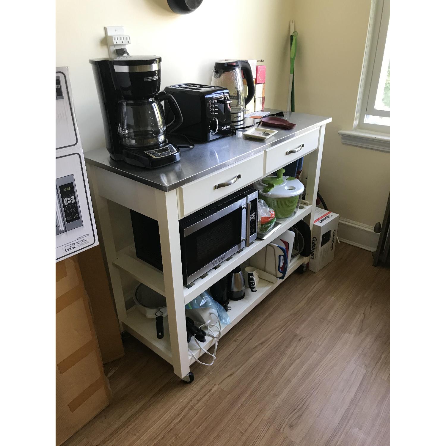 Hedon Kitchen Island w/ Stainless Steel Top - image-2