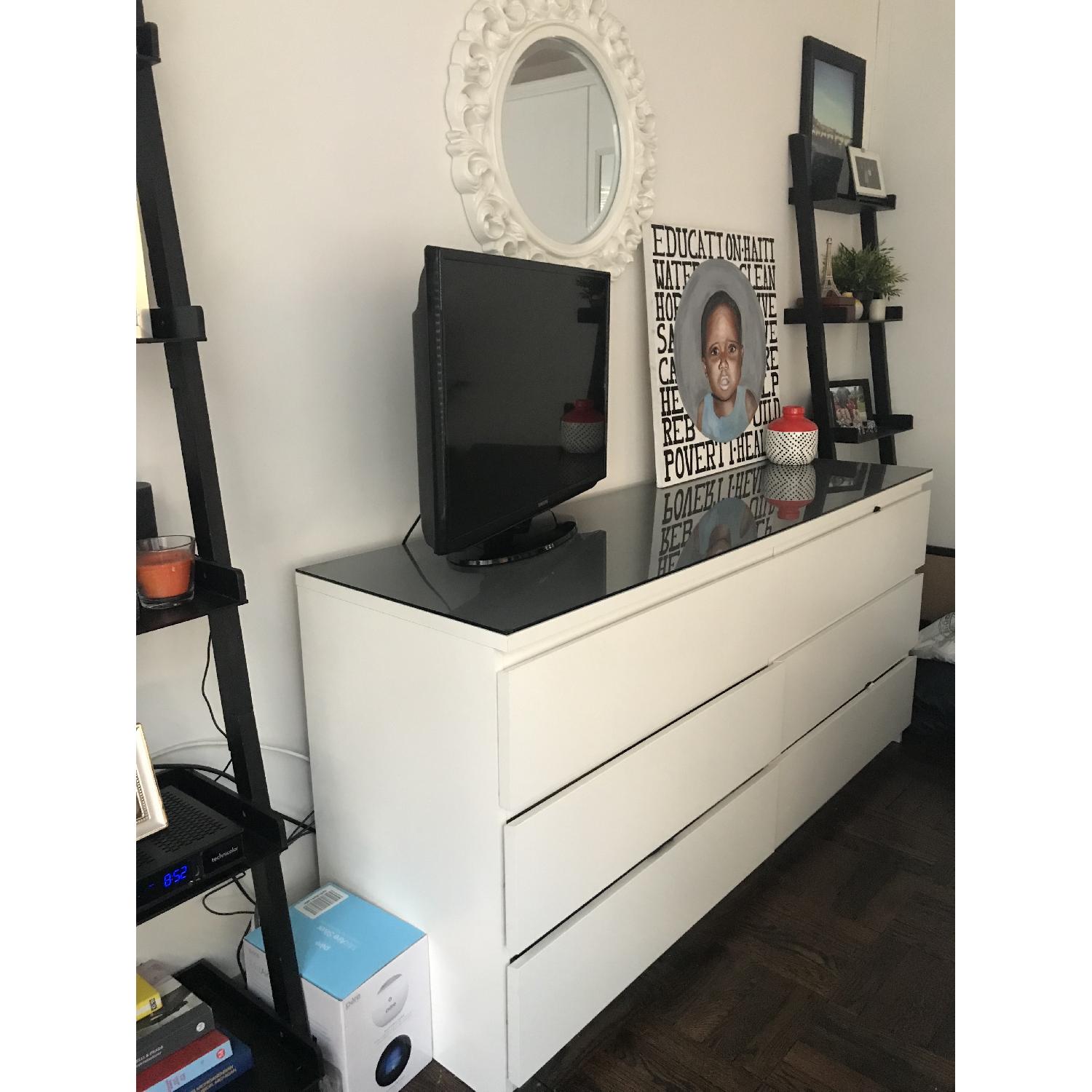 Ikea Malm White 6 Drawer Dresser For Sale On Aptdeco
