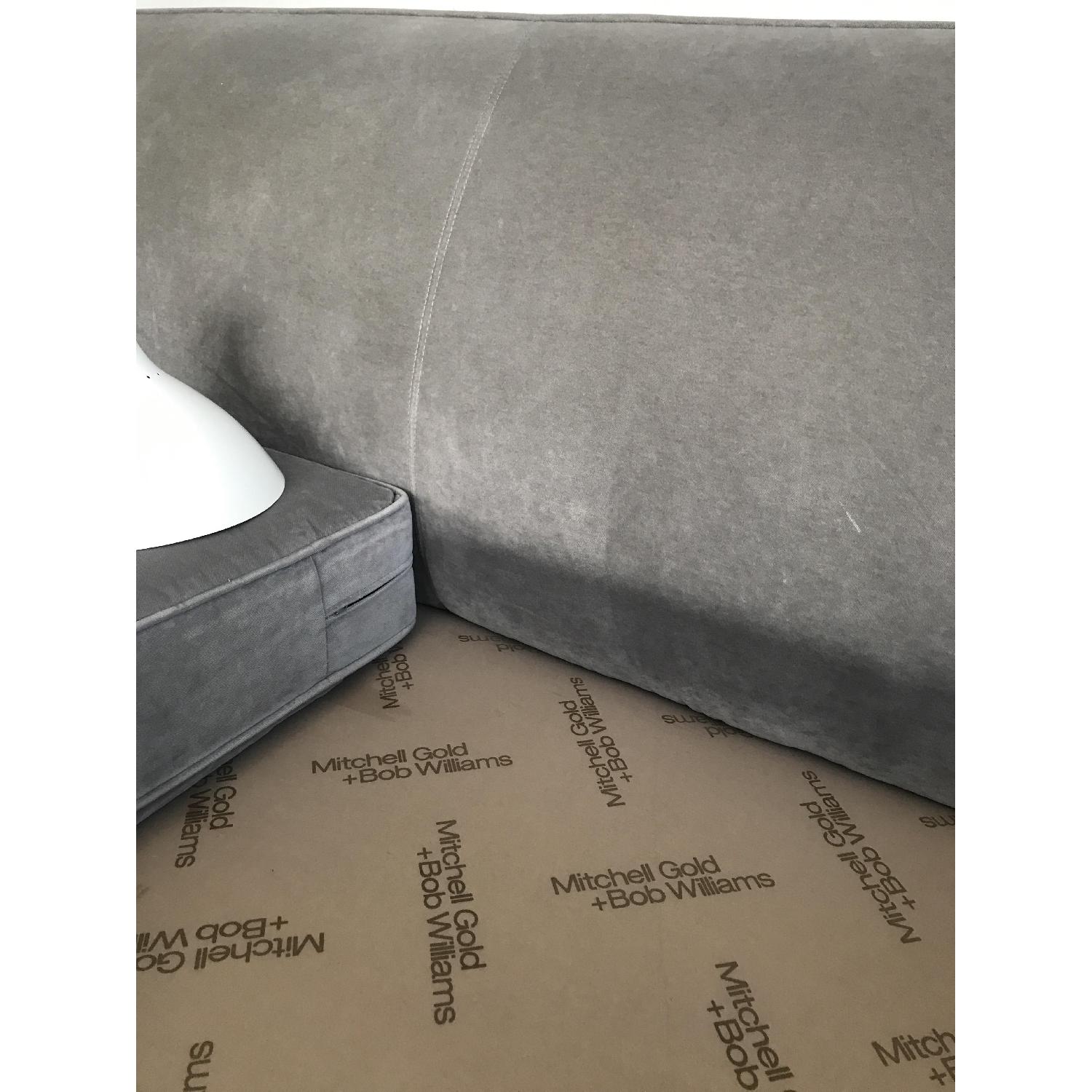 Mitchell Gold Jean Luc Sofa in Boulevard Velvet Light Grey - image-6