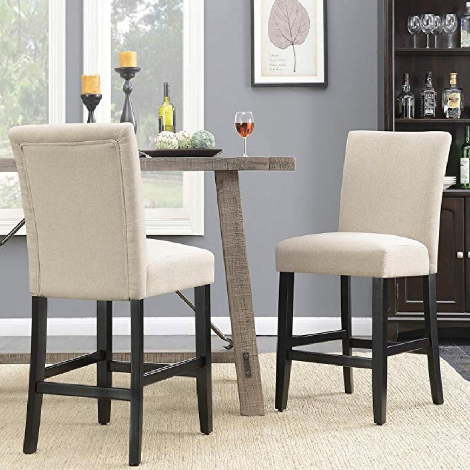 Counter Height Dining Chairs w/ Solid Wood Legs AptDeco