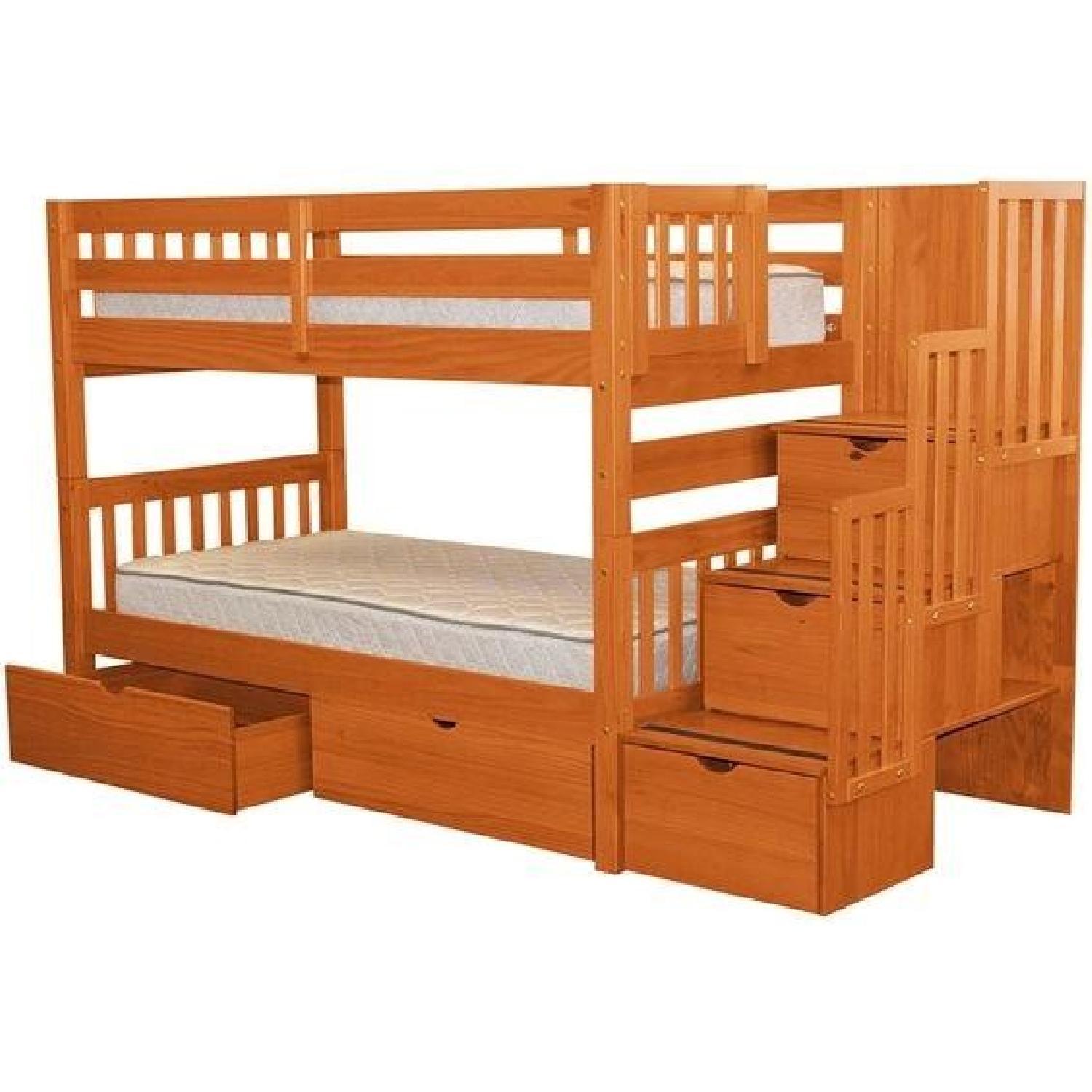 Ashley Loft Bunk Bed w/ Storage & Stairs AptDeco