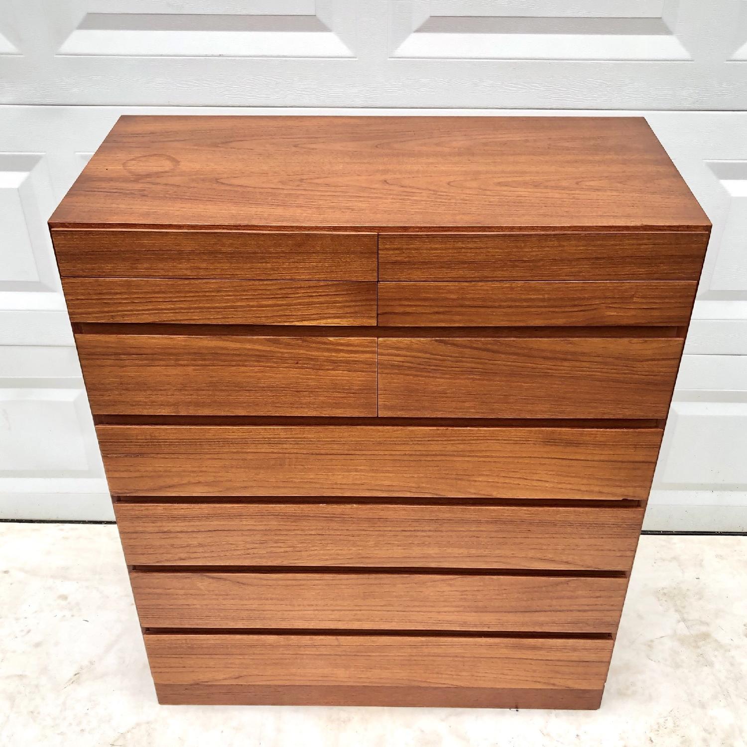 Danish Modern Teak Highboy Dresser - image-5