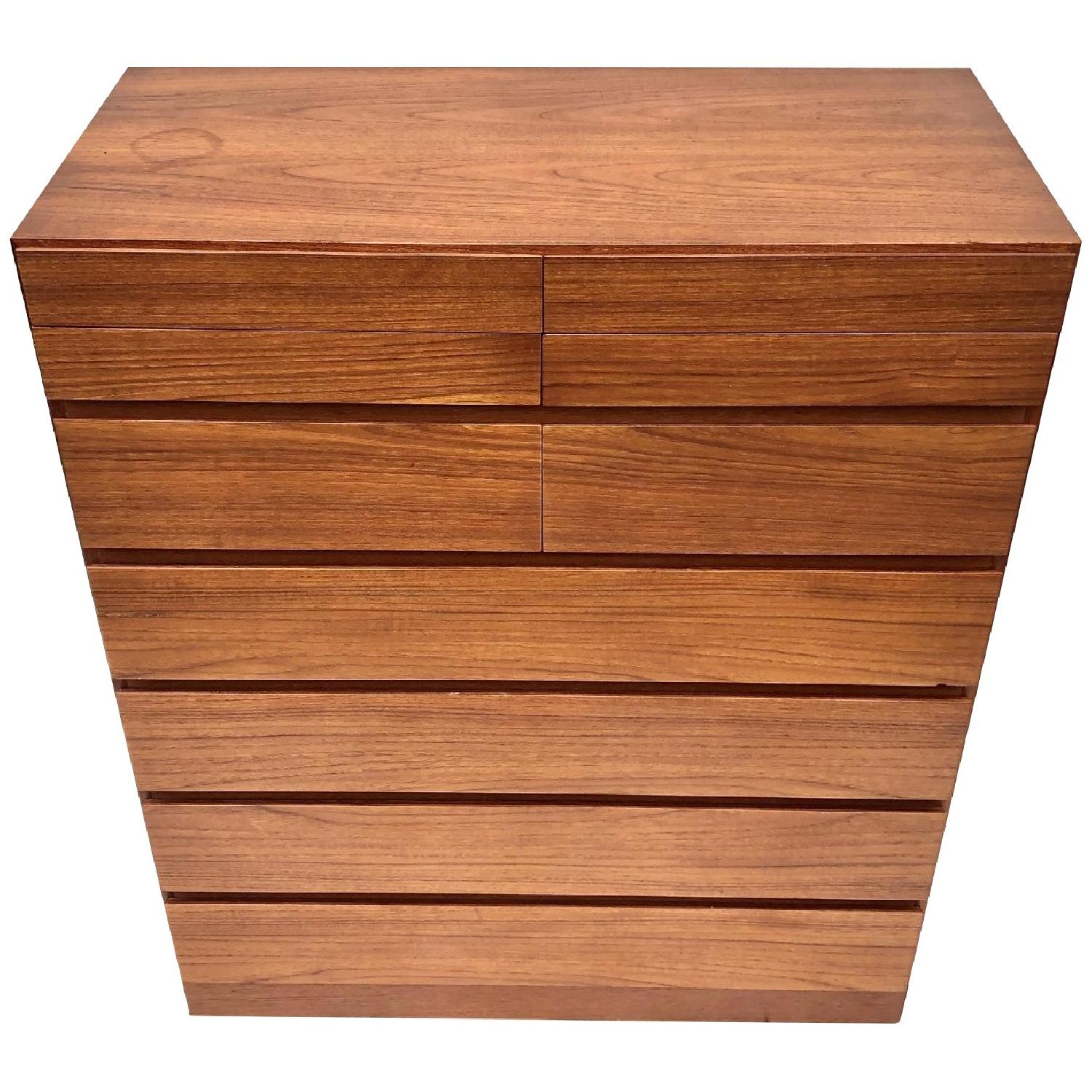 Danish Modern Teak Highboy Dresser - image-0