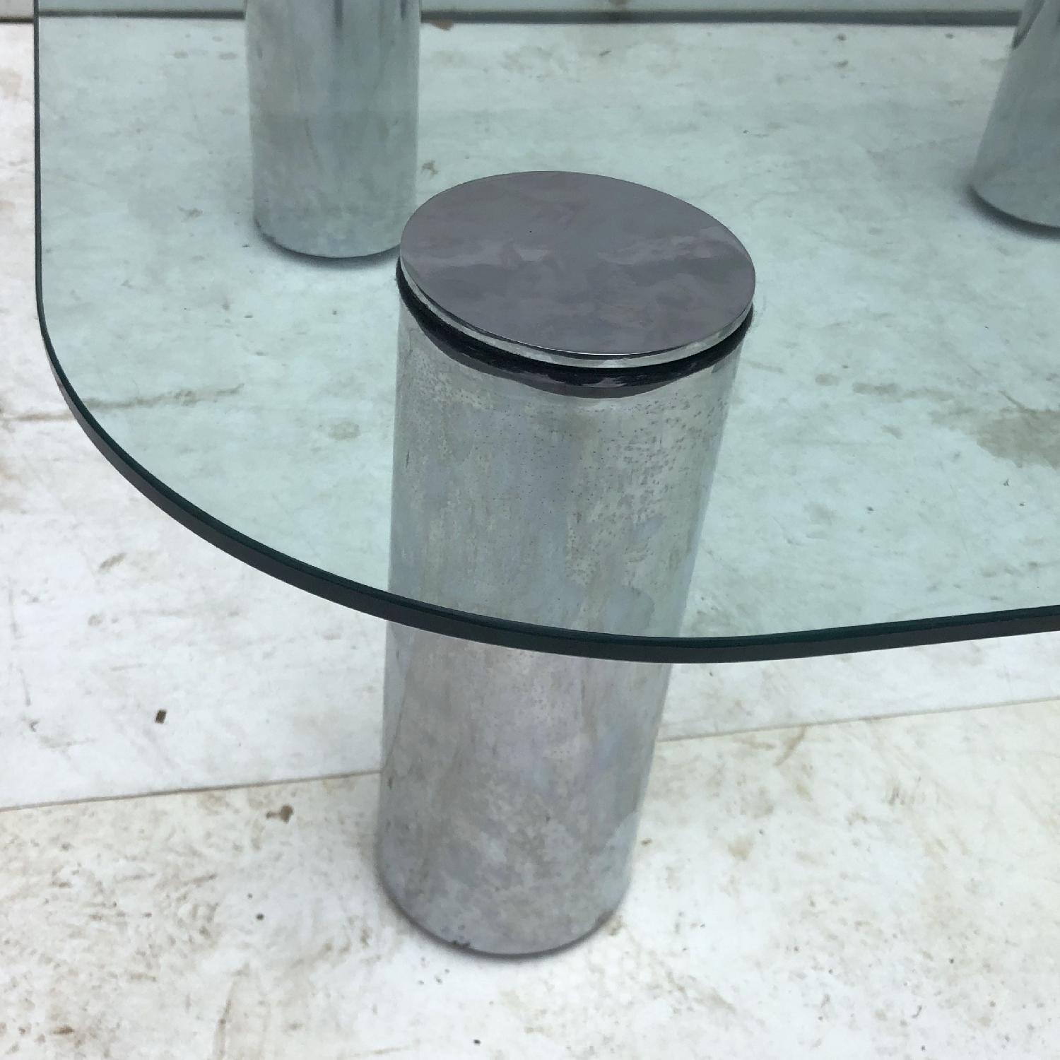 Pace Mid-Century Modern Glass & Chrome Coffee Table - image-2