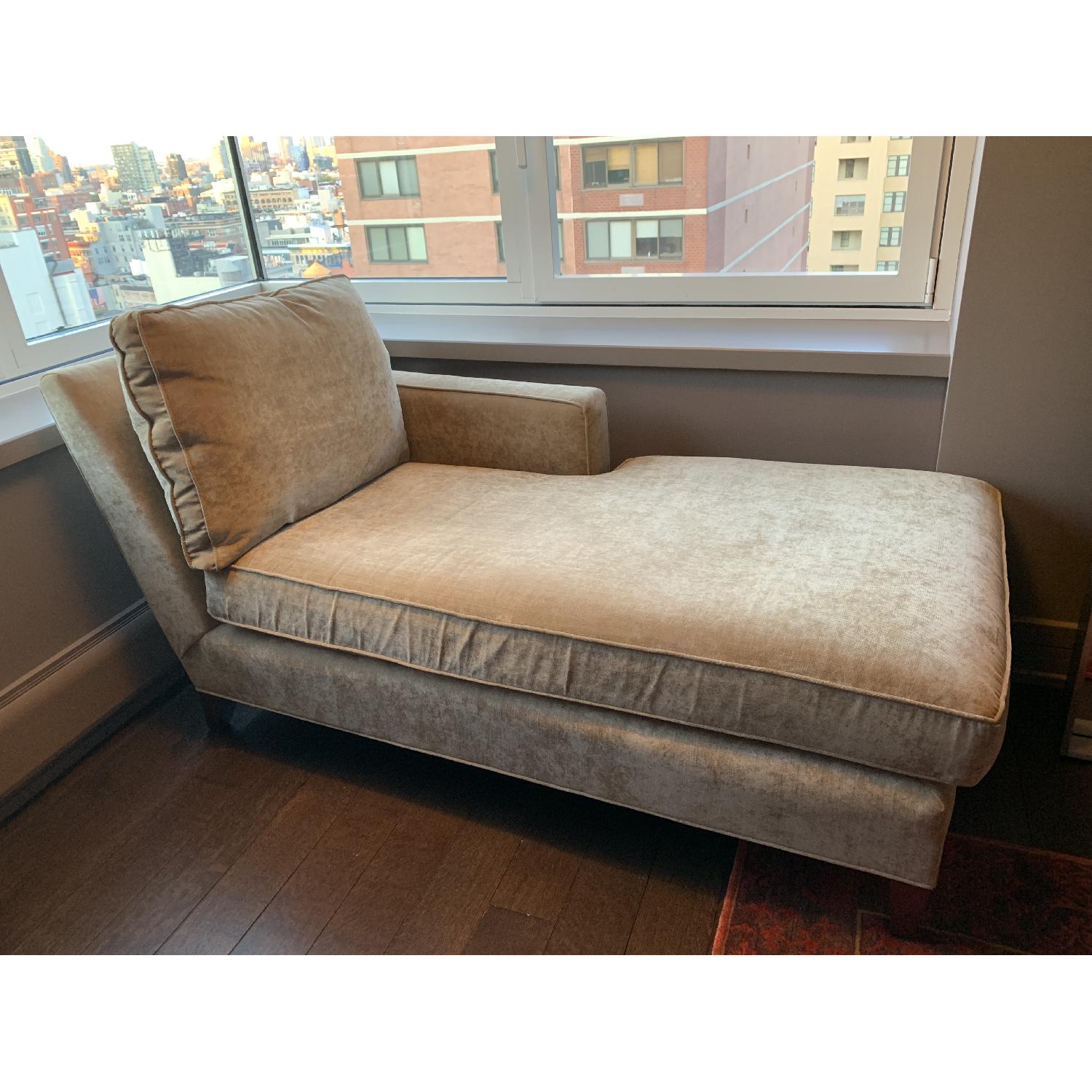 Mitchell Gold + Bob William Gold Velvet Chaise Longue AptDeco