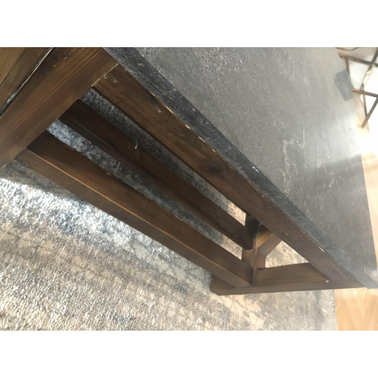 Crate & Barrel Bluestone Square Coffee Table - image-1