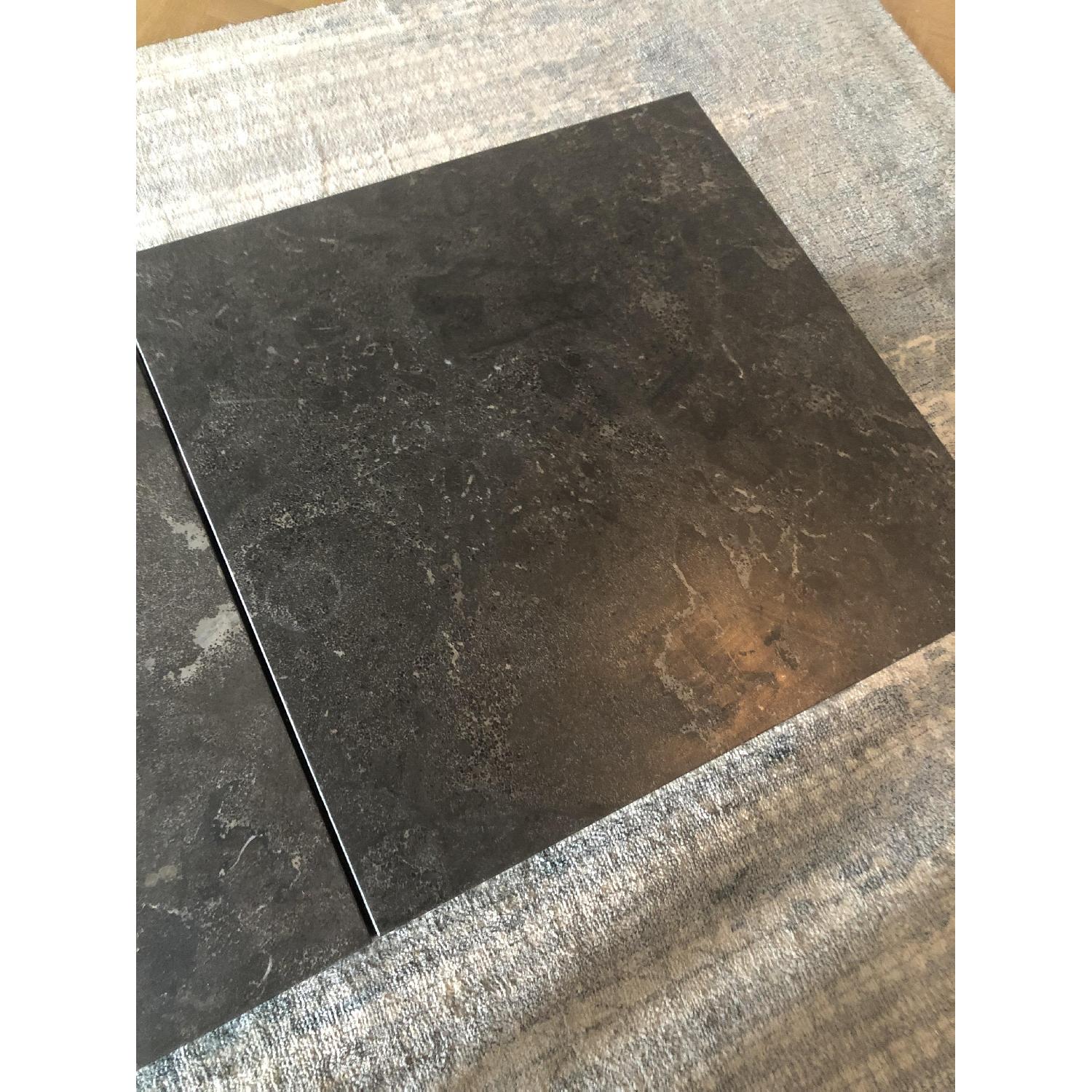 Crate & Barrel Bluestone Square Coffee Table - image-2