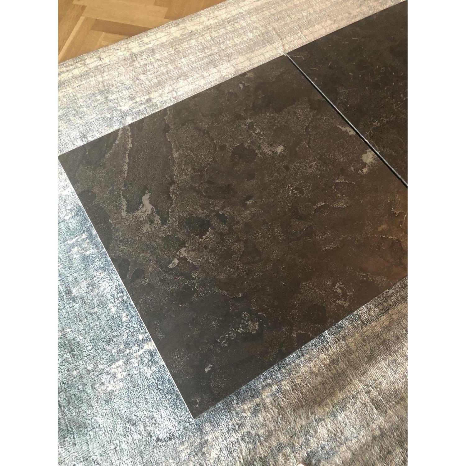 Crate & Barrel Bluestone Square Coffee Table - image-3