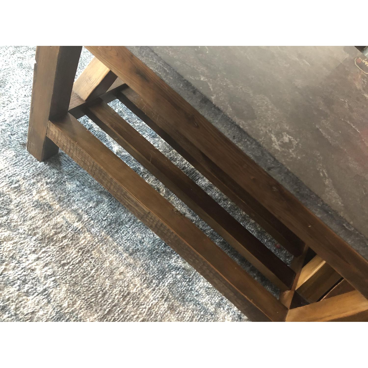 Crate & Barrel Bluestone Square Coffee Table - image-4