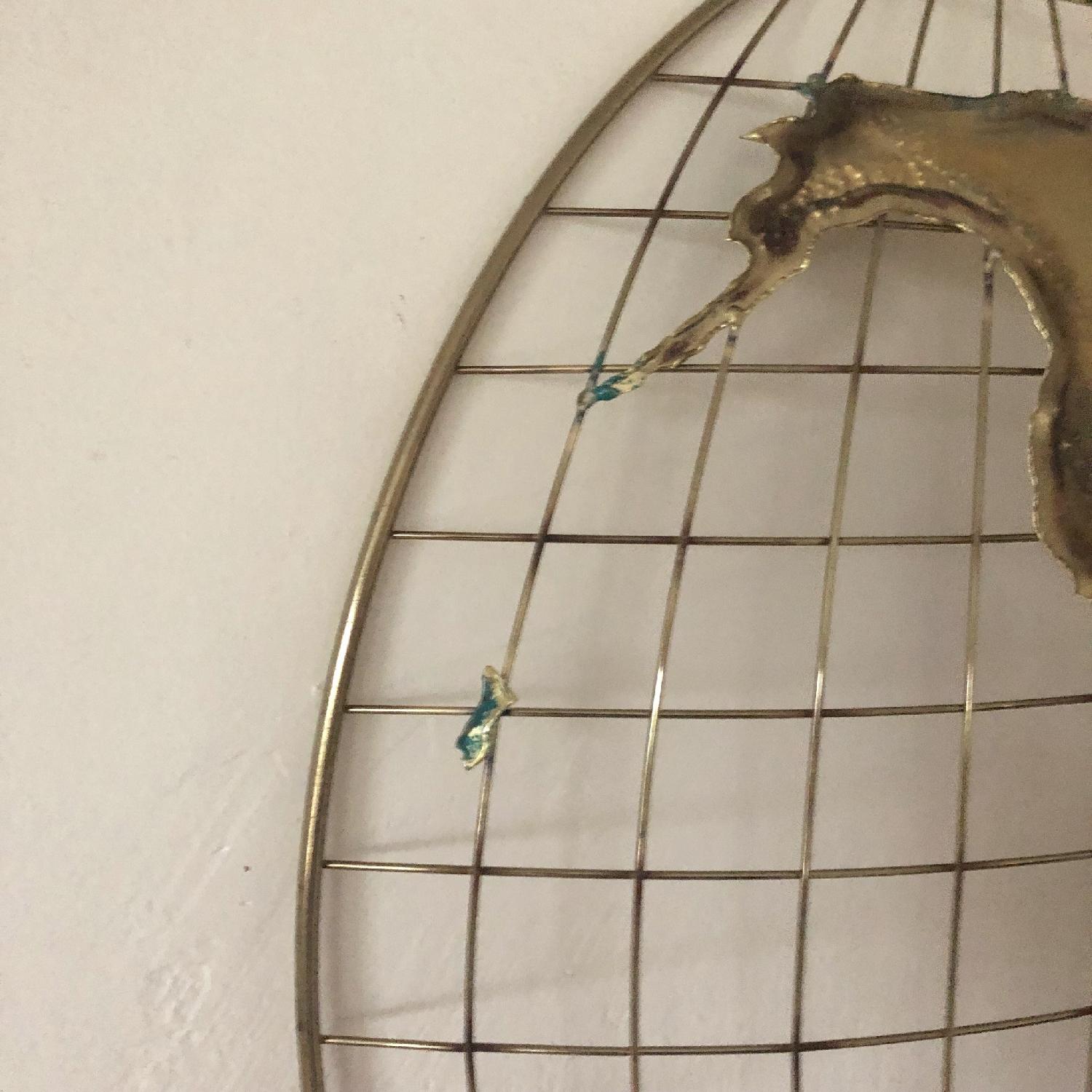 C. Jere Vintage Metal Globe Wall Sculpture - image-3